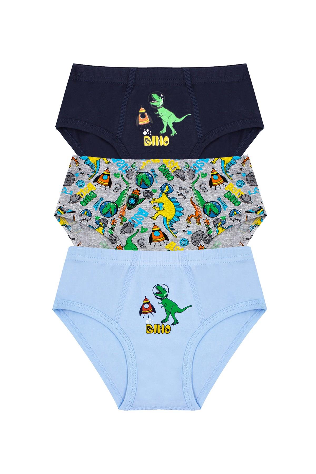 Öts Erkek Çocuk Külot 3'lü Baskılı (%96 Pamuk - %4 Elastan)