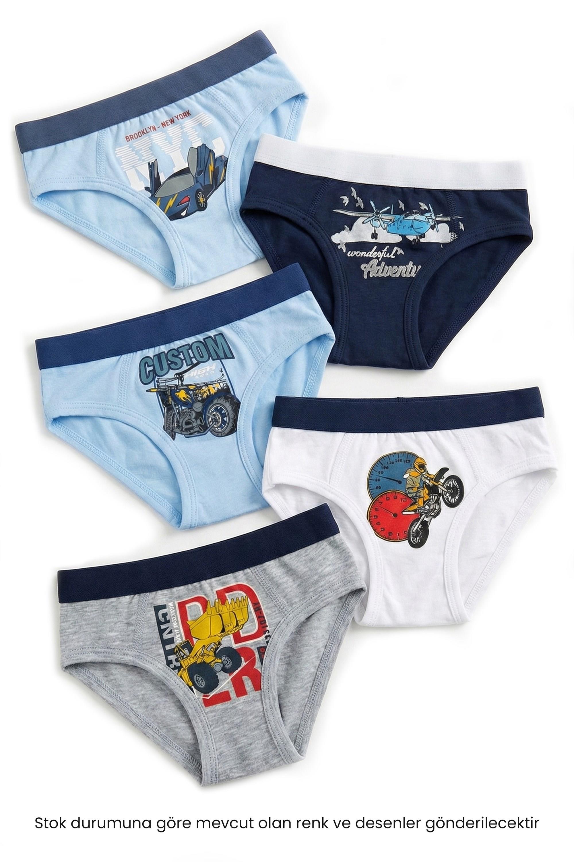 Öts Erkek Çocuk Külot 3'lü Baskılı (%96 Pamuk - %4 Elastan)