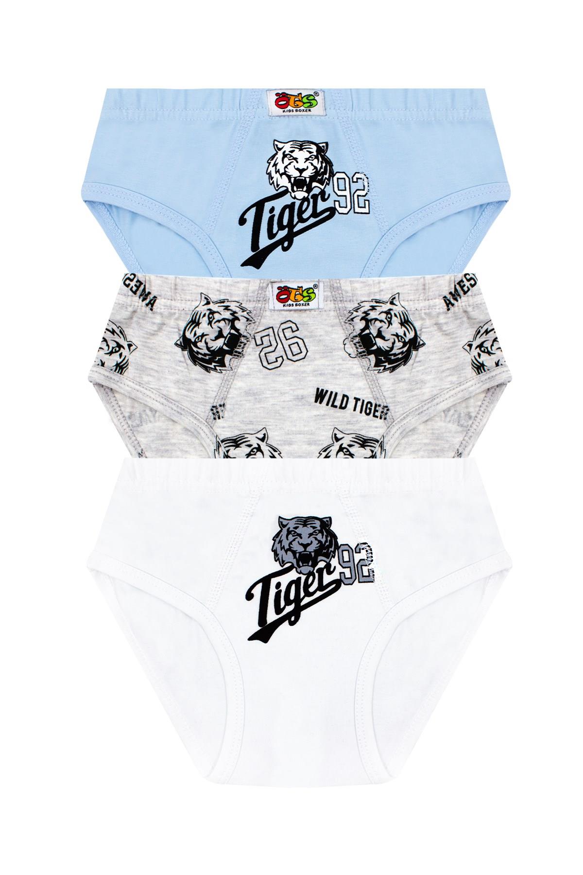 Öts Erkek Çocuk Külot 3'lü Baskılı (%96 Pamuk - %4 Elastan)