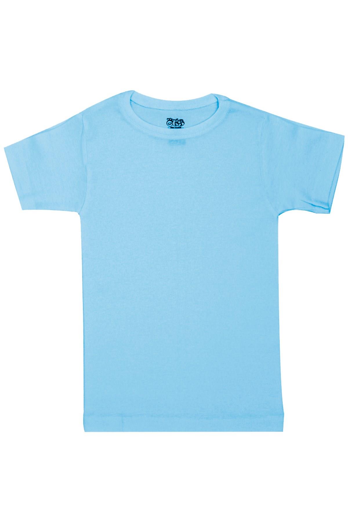 Öts Erkek Çocuk T-Shirt Ribana Kapalı Yaka (%100 Pamuk)