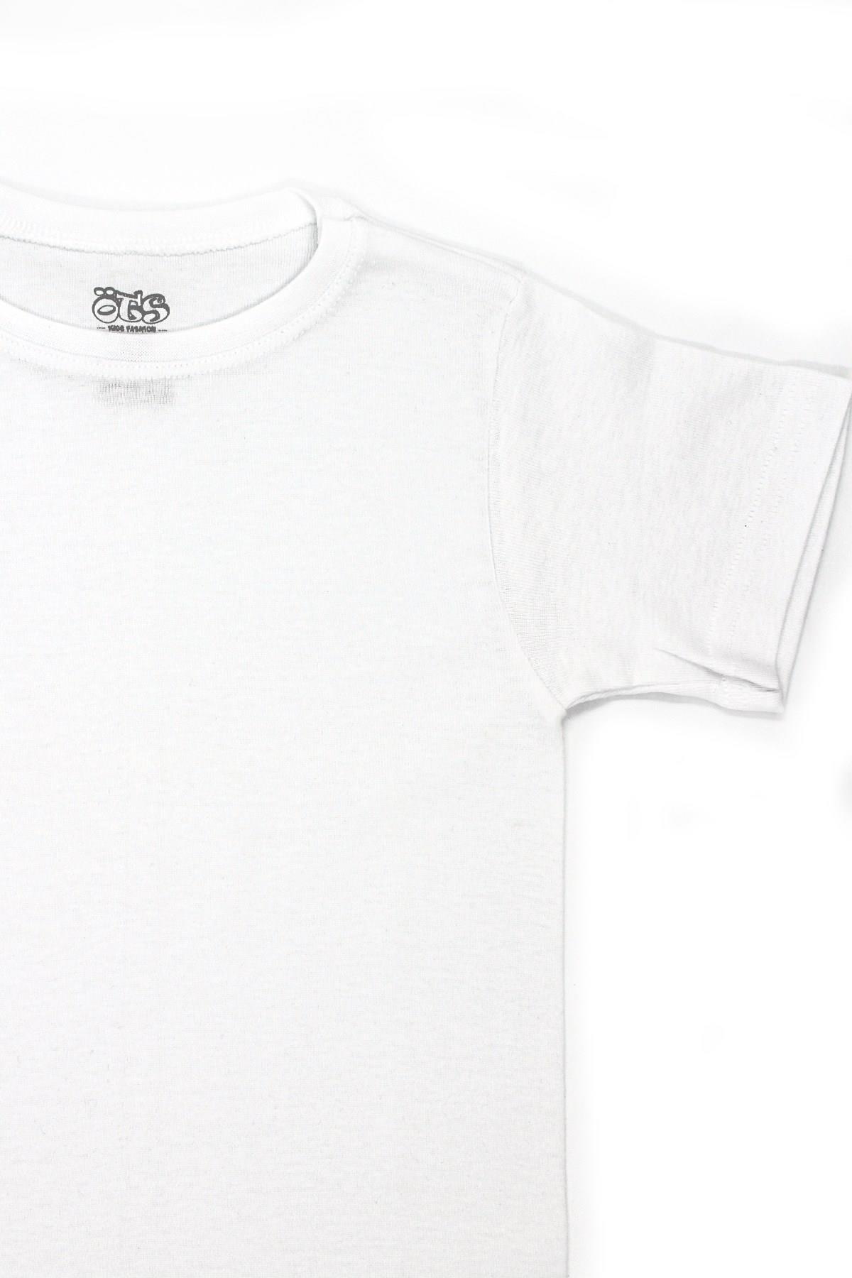 Öts Erkek Çocuk T-Shirt Ribana Kapalı Yaka (%100 Pamuk)