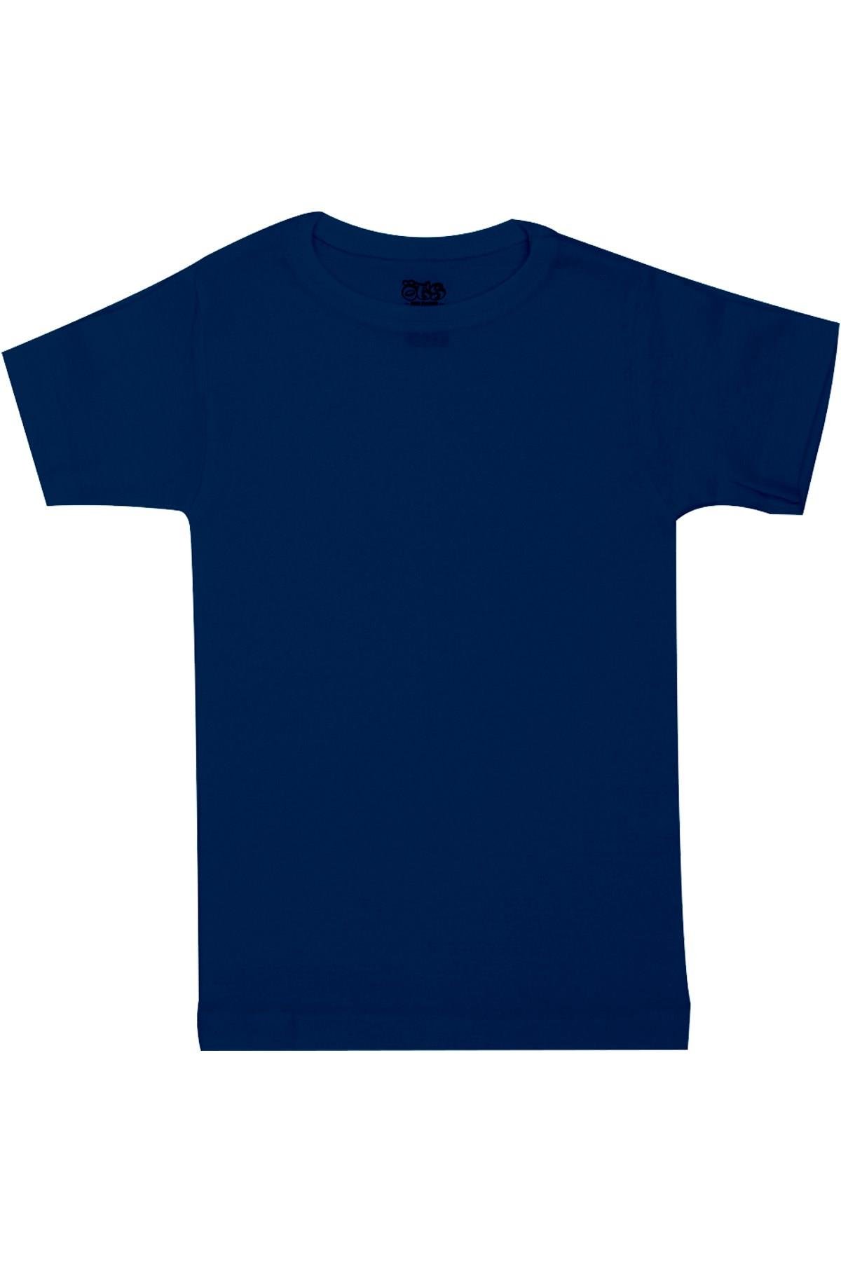 Öts Erkek Çocuk T-Shirt Ribana Kapalı Yaka (%100 Pamuk)