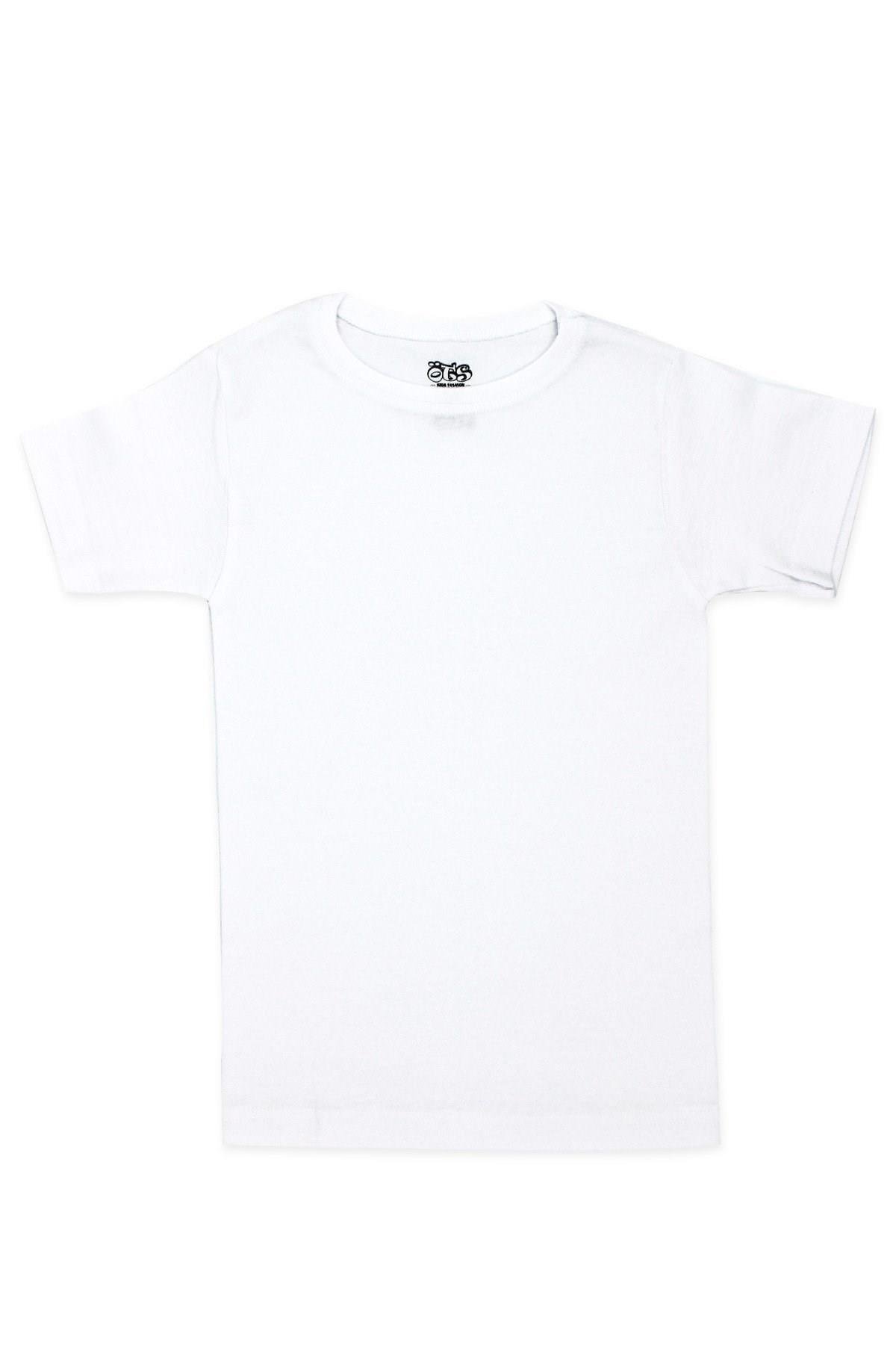 Öts Erkek Çocuk T-Shirt Ribana Kapalı Yaka (%100 Pamuk)