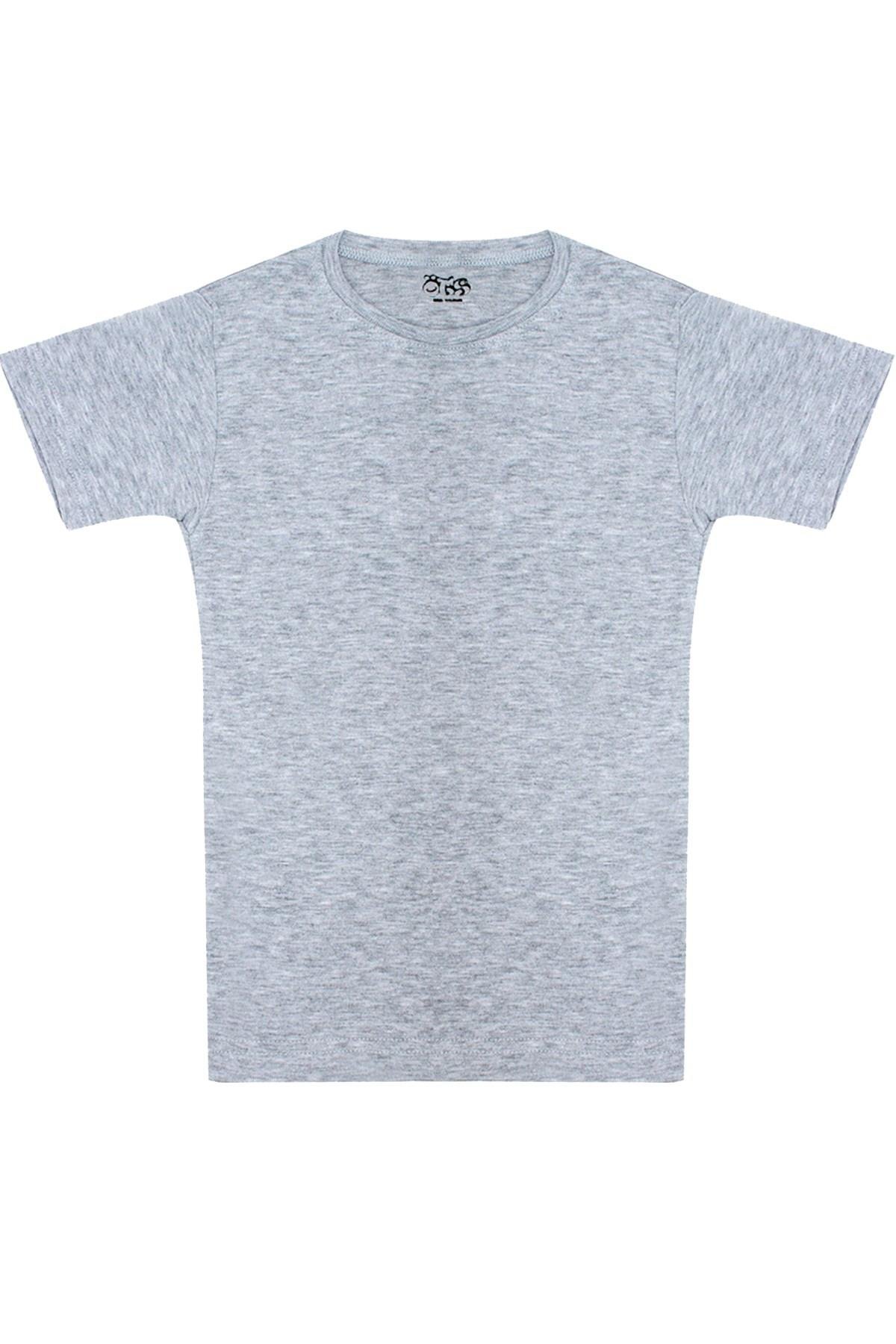 Öts Erkek Çocuk T-Shirt Ribana Kapalı Yaka (%100 Pamuk)