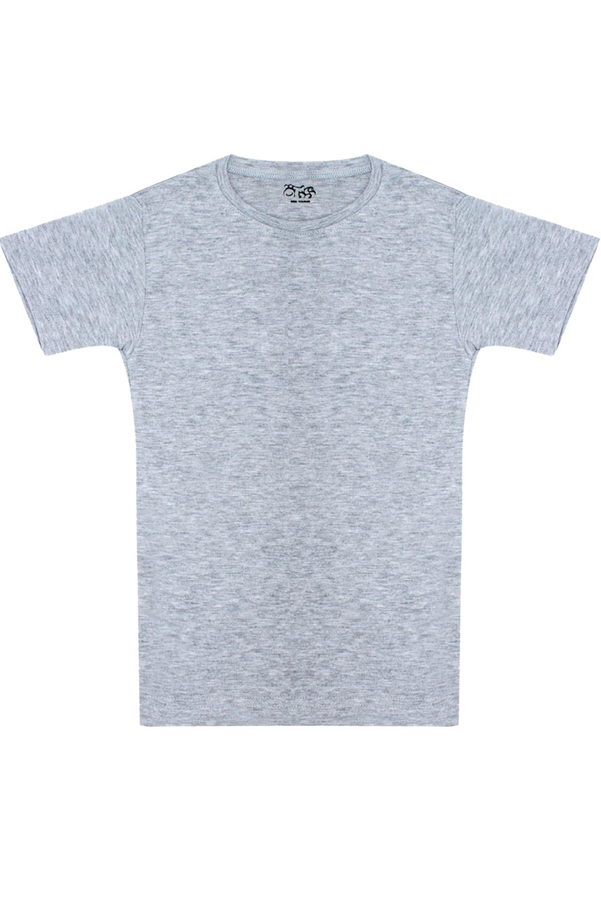 Öts Erkek Çocuk T-Shirt Ribana Kapalı Yaka (%100 Pamuk)