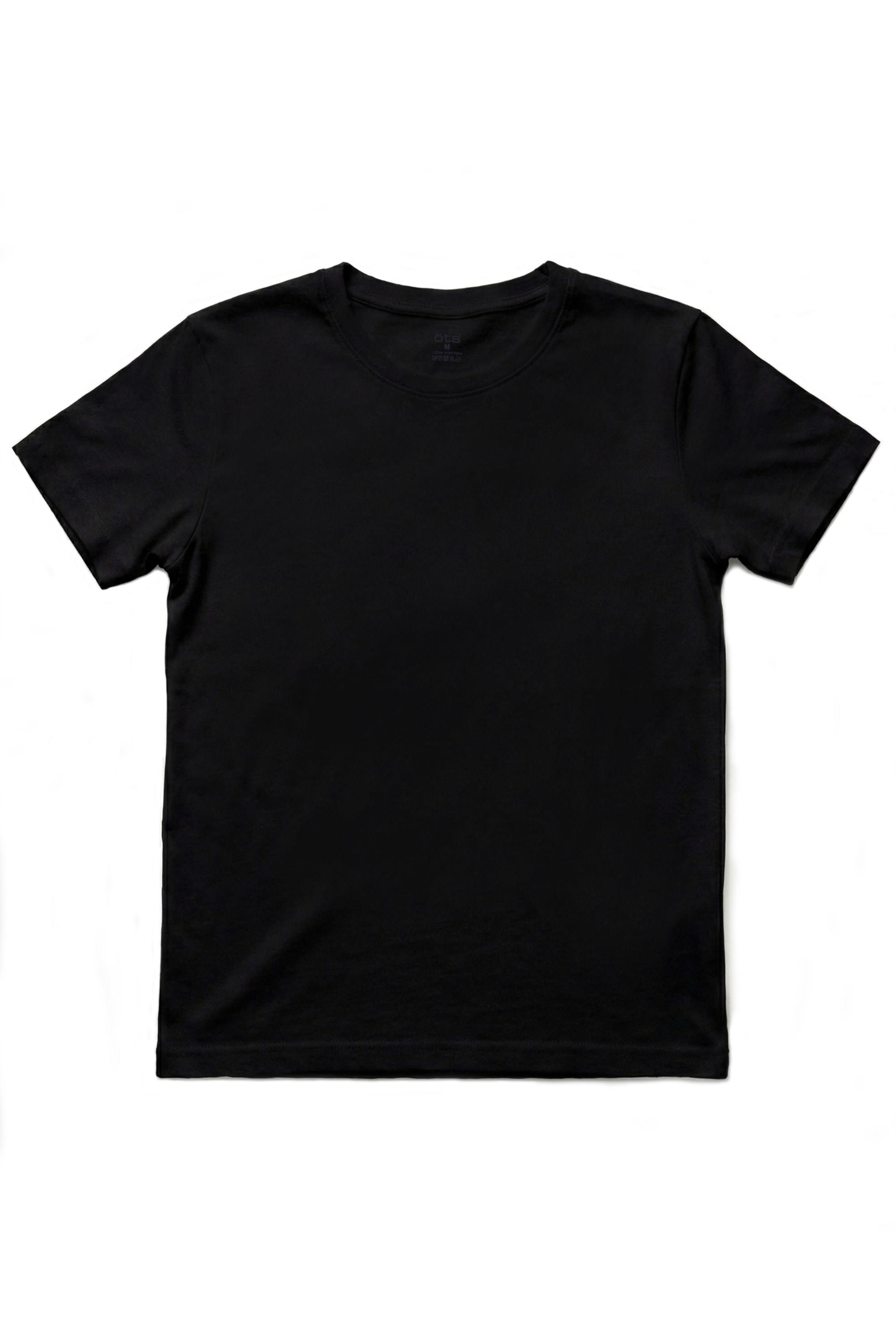 Öts Erkek T-Shirt Açık Yaka Yarım Kollu (%100 Pamuk)