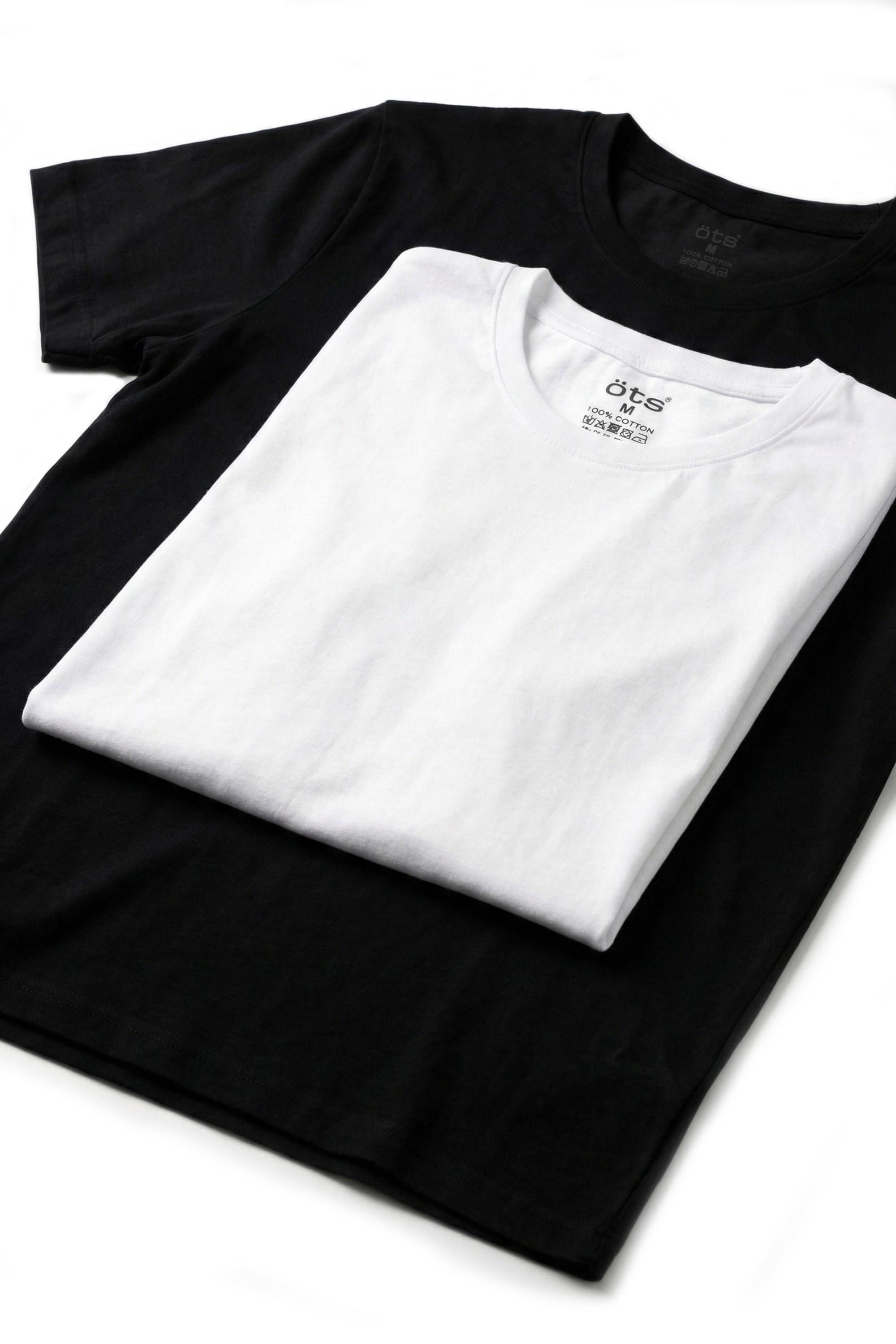 Öts Erkek T-Shirt Kapalı Yaka Yarım Kollu (%100 Pamuk)