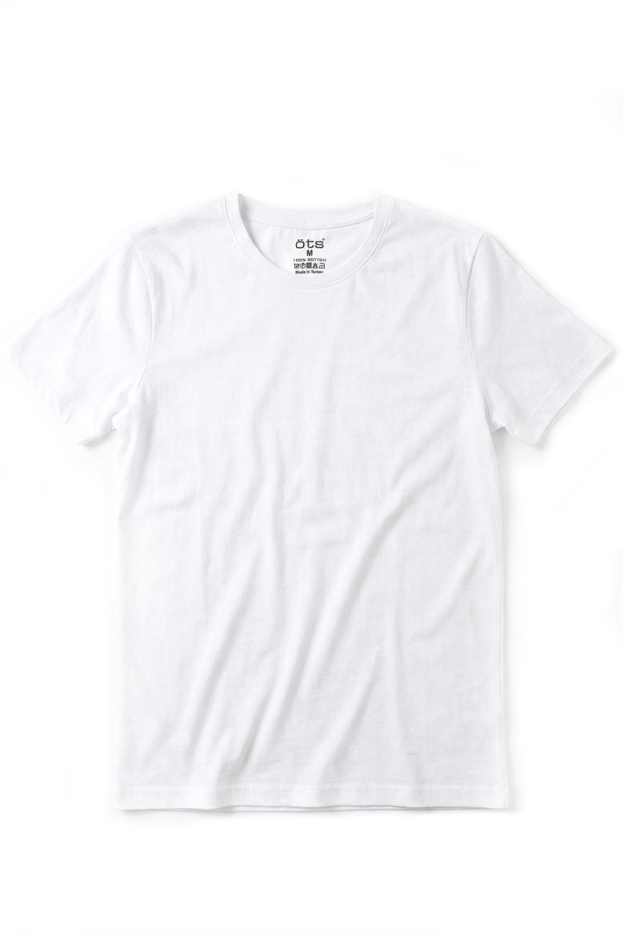 Öts Erkek T-Shirt Kapalı Yaka Yarım Kollu (%100 Pamuk)