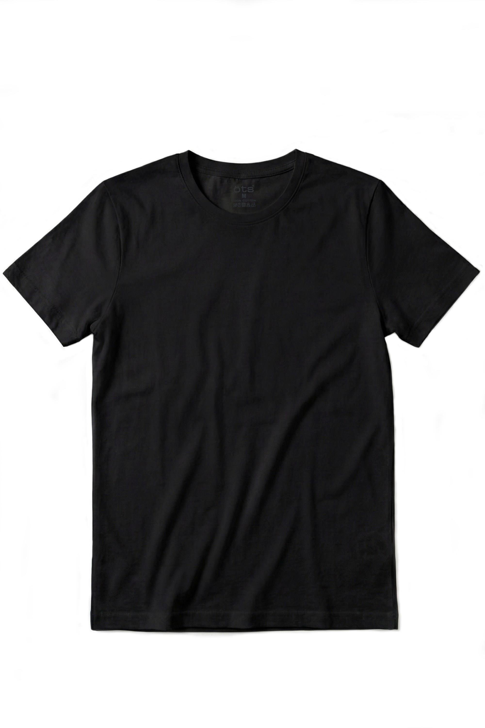 Öts Erkek T-Shirt Kapalı Yaka Yarım Kollu (%100 Pamuk)