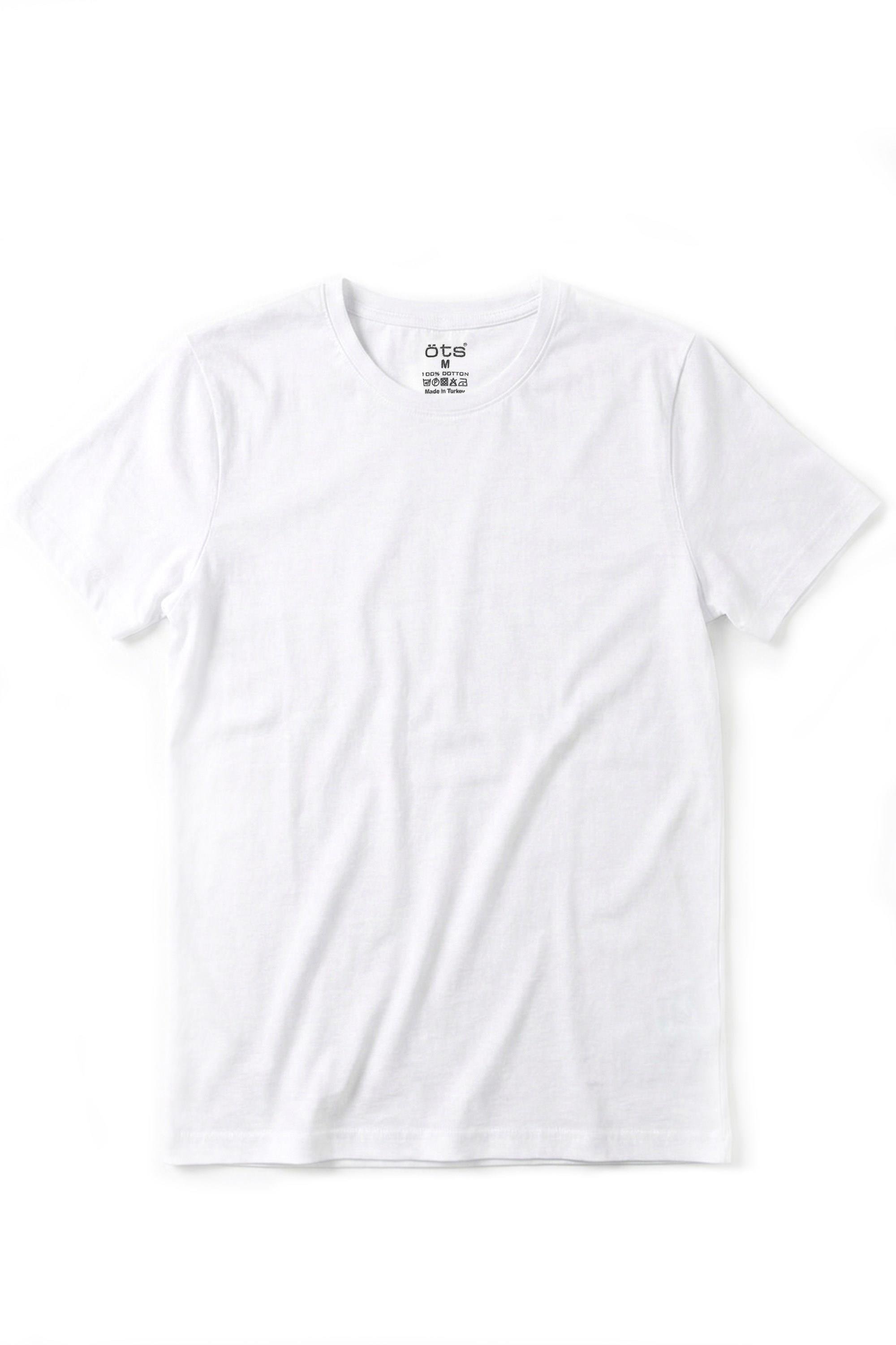 Öts Erkek T-Shirt Kapalı Yaka Yarım Kollu (%100 Pamuk)