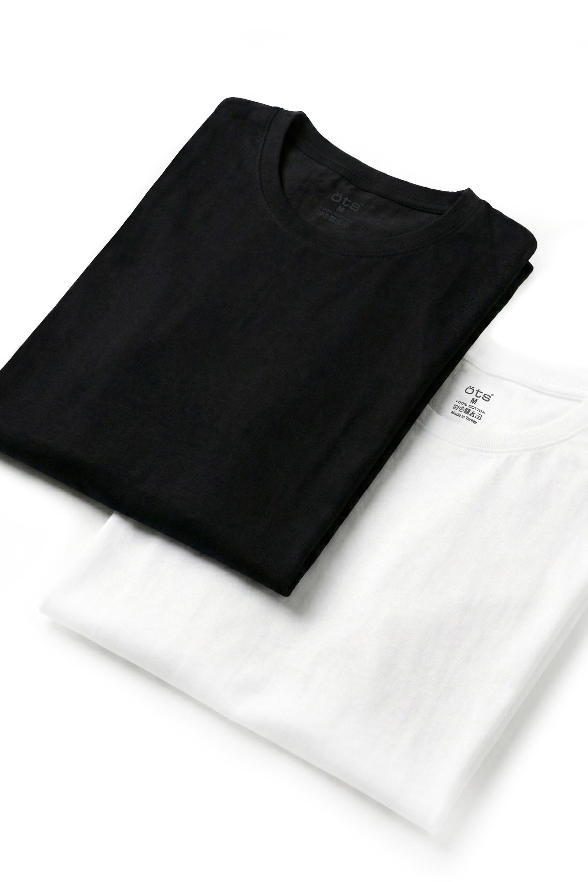 Öts Erkek T-Shirt Kapalı Yaka Yarım Kollu (%100 Pamuk)