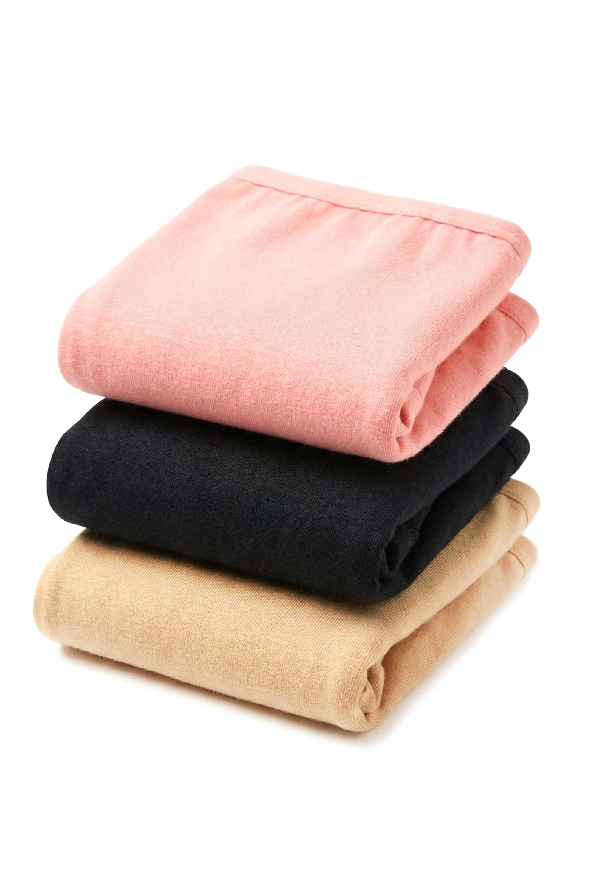 Öts Kadın Külot 3'lü Paket, Bato, Yüksek Bel Külot, High Cut (%96 Pamuk - %4 Elastan)