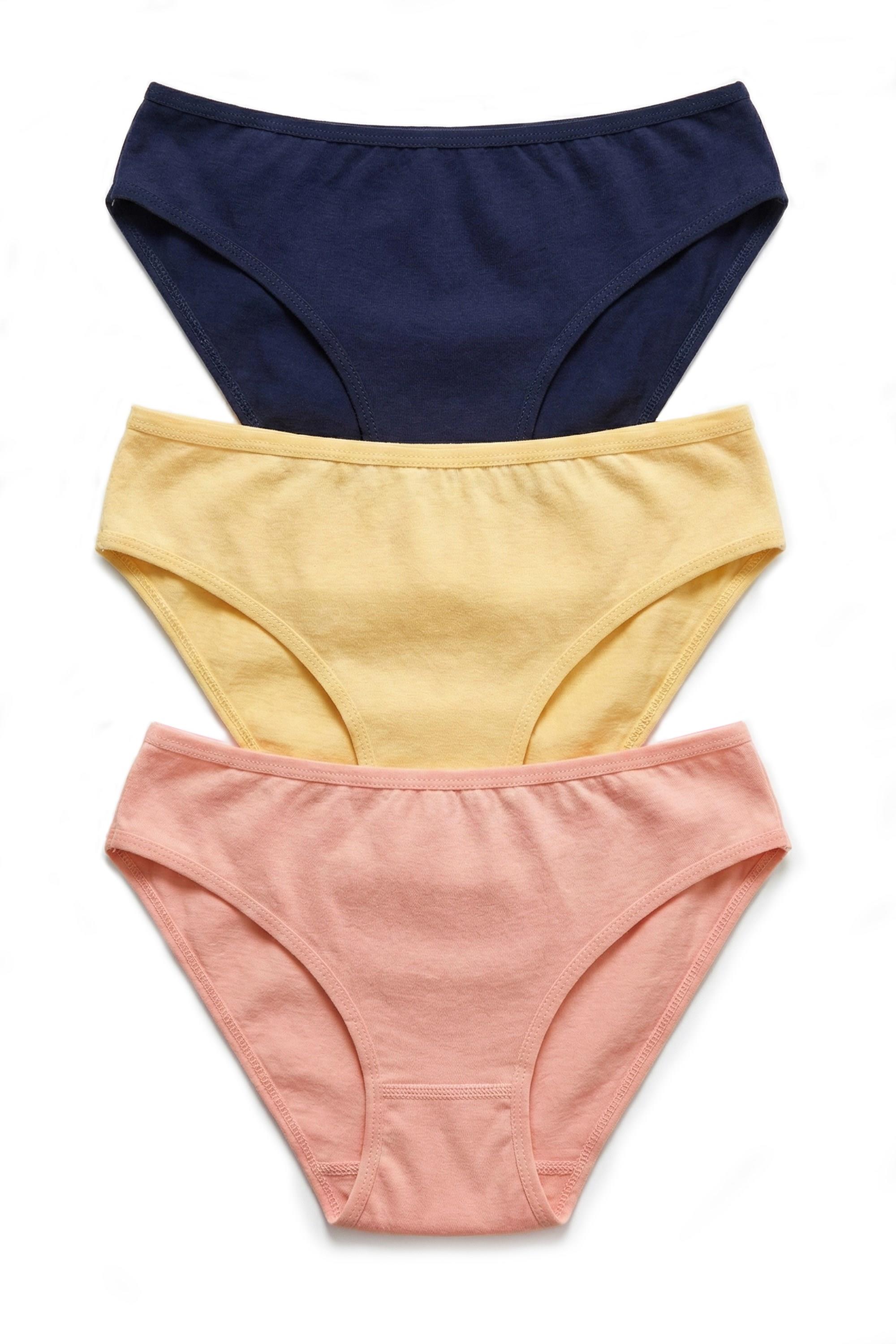 Öts Kadın Külot 3'lü Paket, Bikini, Normal Bel Külot (%96 Pamuk - %4 Elastan)