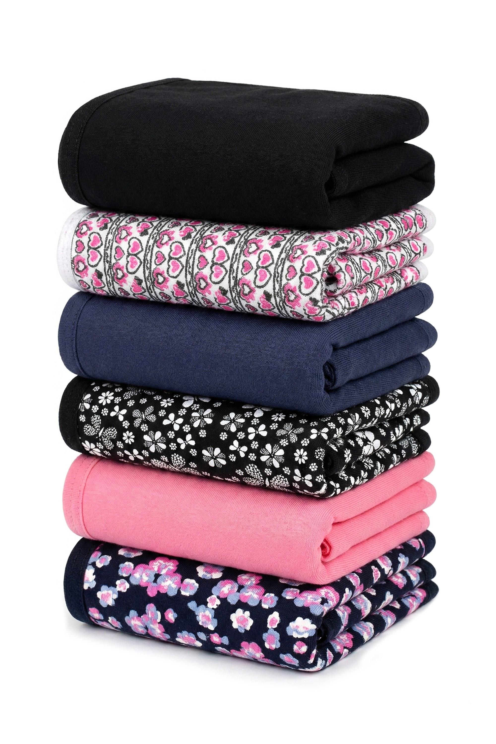 Öts Kadın Külot 6'lı Paket, Bato, Yüksek Bel Külot, High Cut (%96 Pamuk - %4 Elastan)