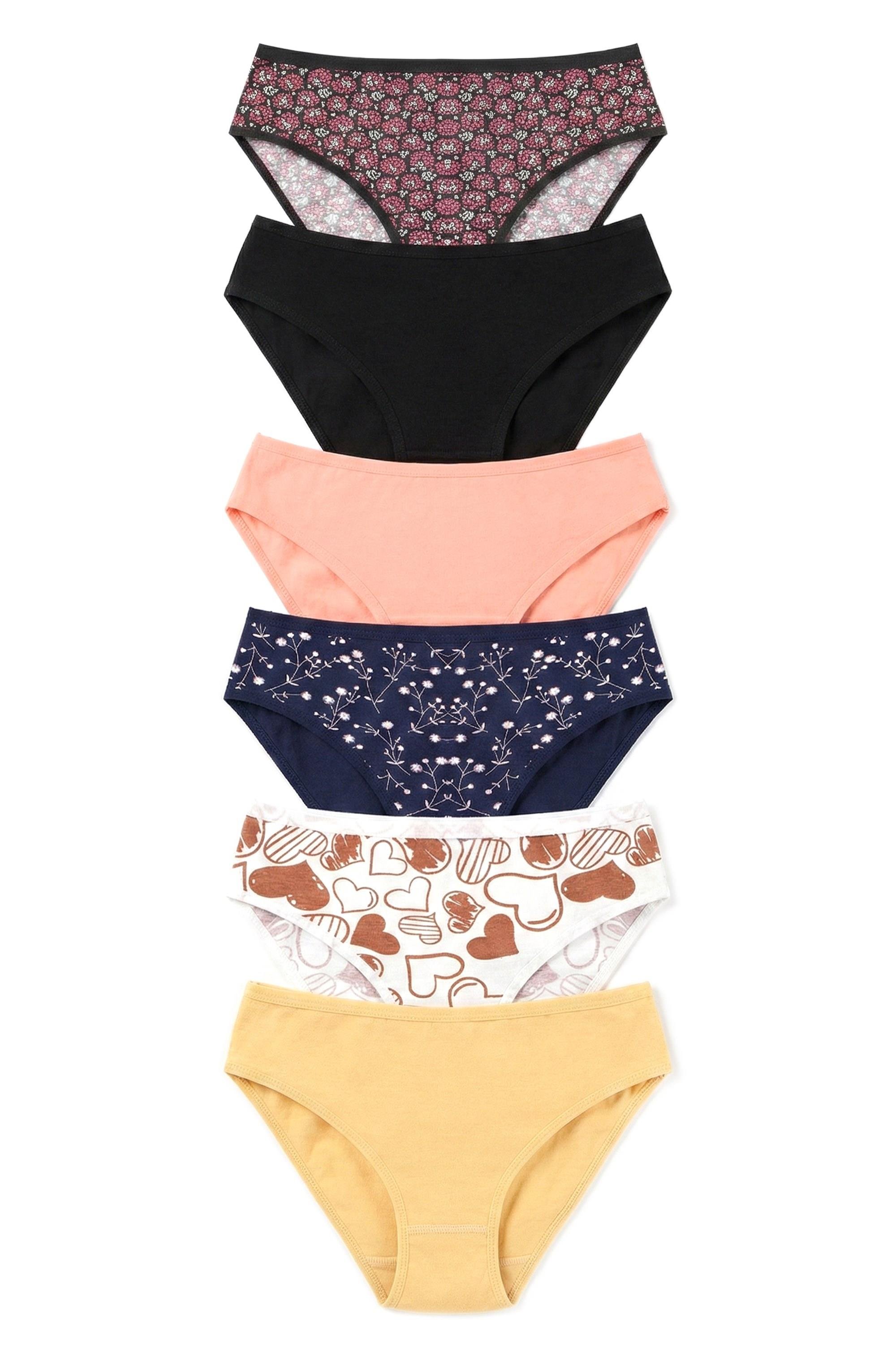 Öts Kadın Külot 6'lı Paket, Bikini, Normal Bel Külot (%96 Pamuk - %4 Elastan)