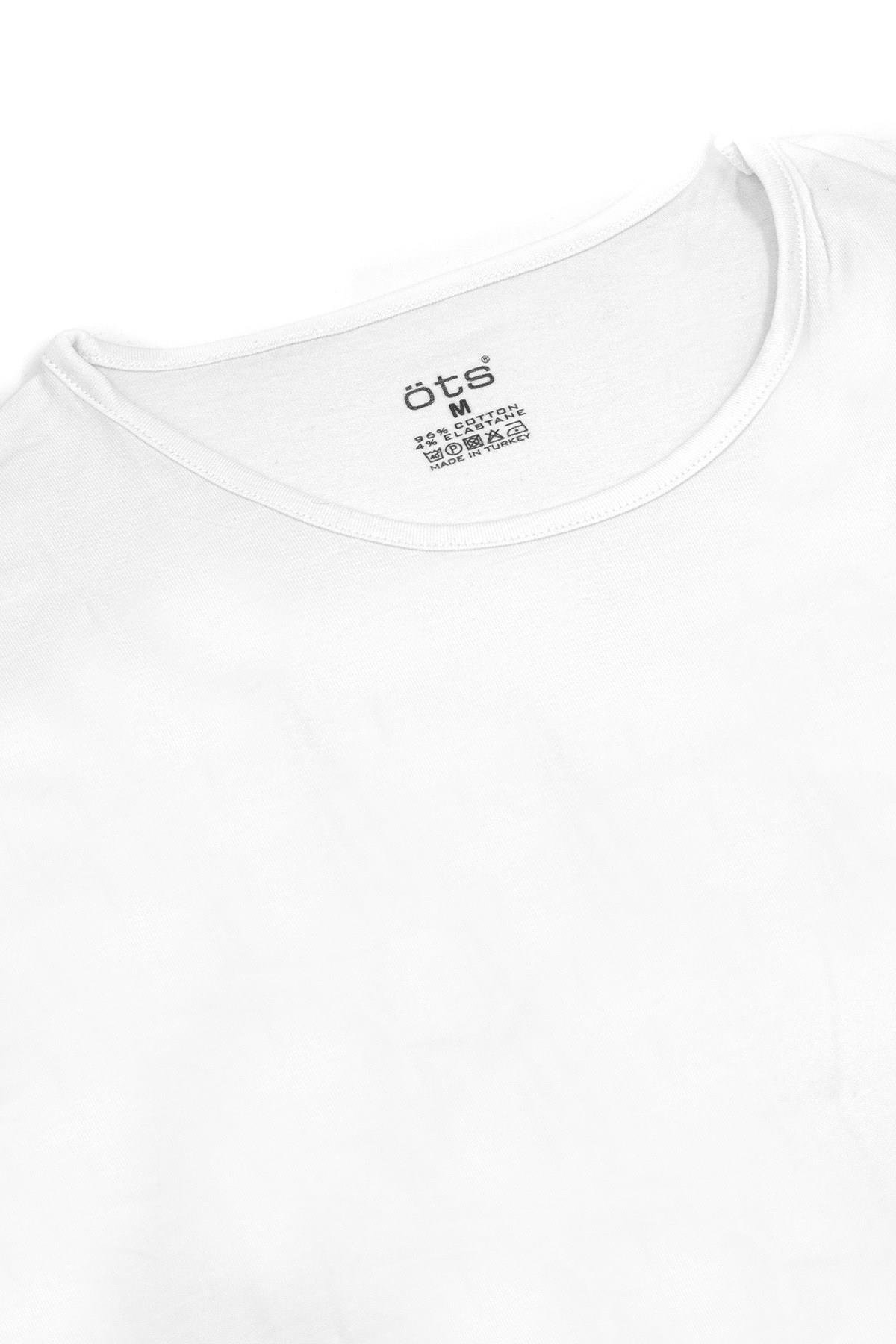 Öts Kadın T-Shirt Bisiklet Yaka Uzun Kol (%96 Pamuk - %4 Elastan)