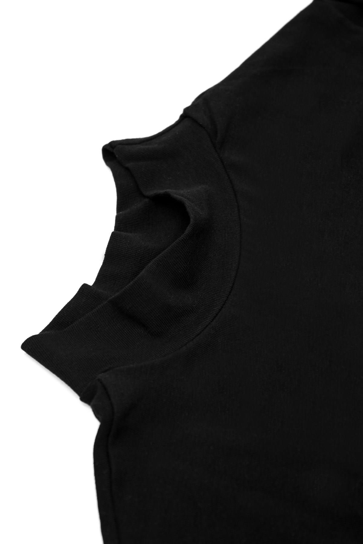 Öts Kadın T-Shirt Boğazlı Uzun Kol (%96 Pamuk - %4 Elastan)