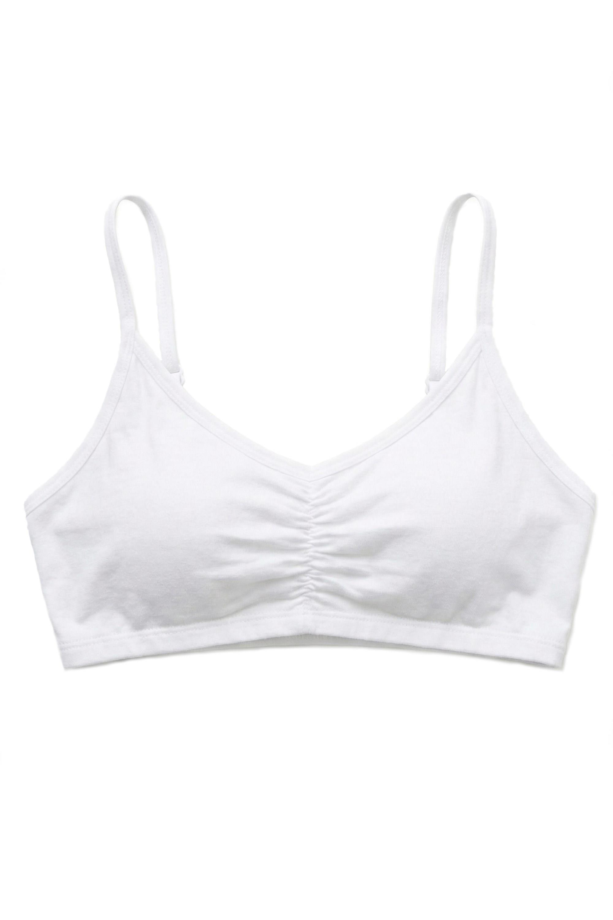 Öts Kız Çocuk Büstiyer 3'lü İnce Askılı, Önü Büzgülü, Pedli (%96 Pamuk - %4 Elastan)