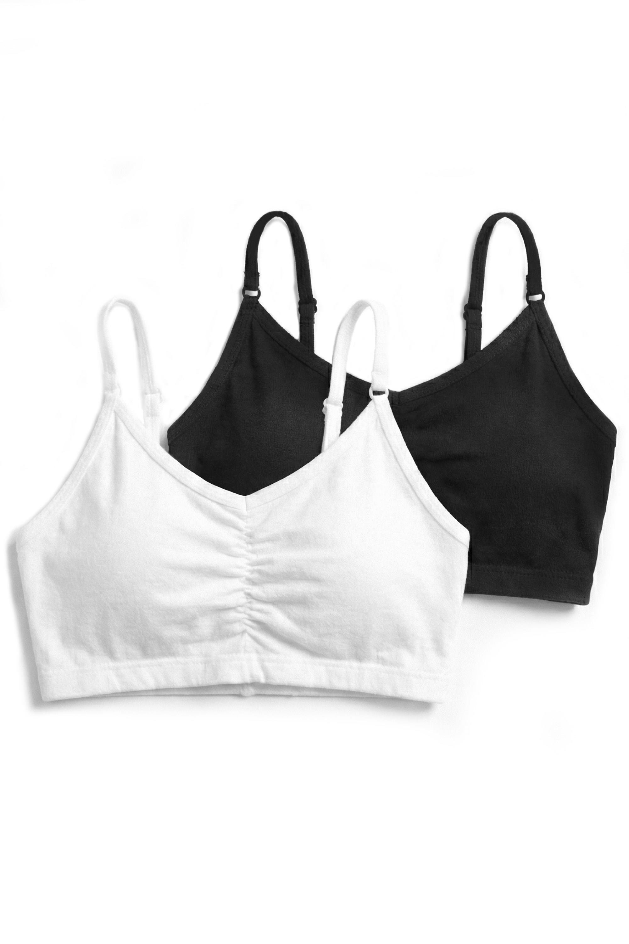 Öts Kız Çocuk Büstiyer 3'lü İnce Askılı, Önü Büzgülü, Pedli (%96 Pamuk - %4 Elastan)