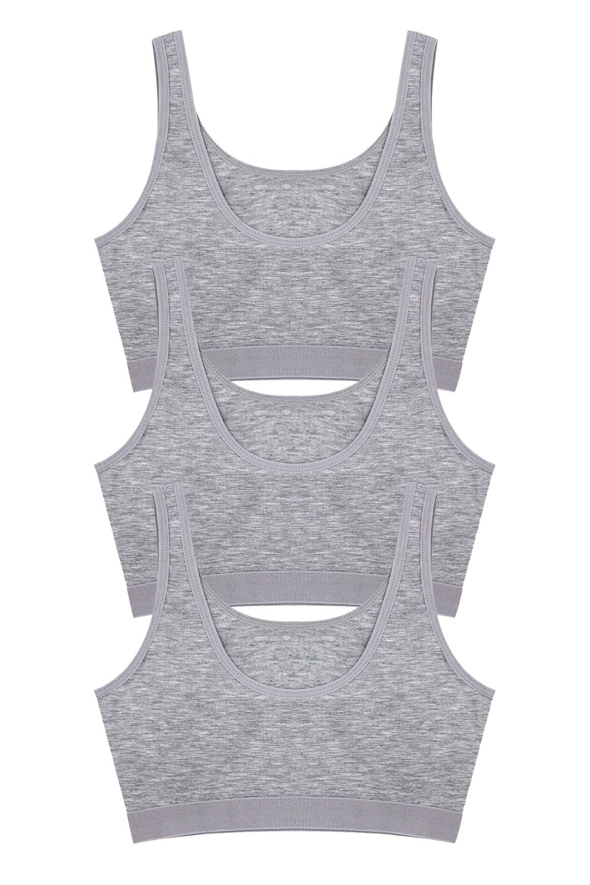 Öts Kız Çocuk Büstiyer 3'lü Kalın Askılı Pedli (%96 Pamuk - %4 Elastan)