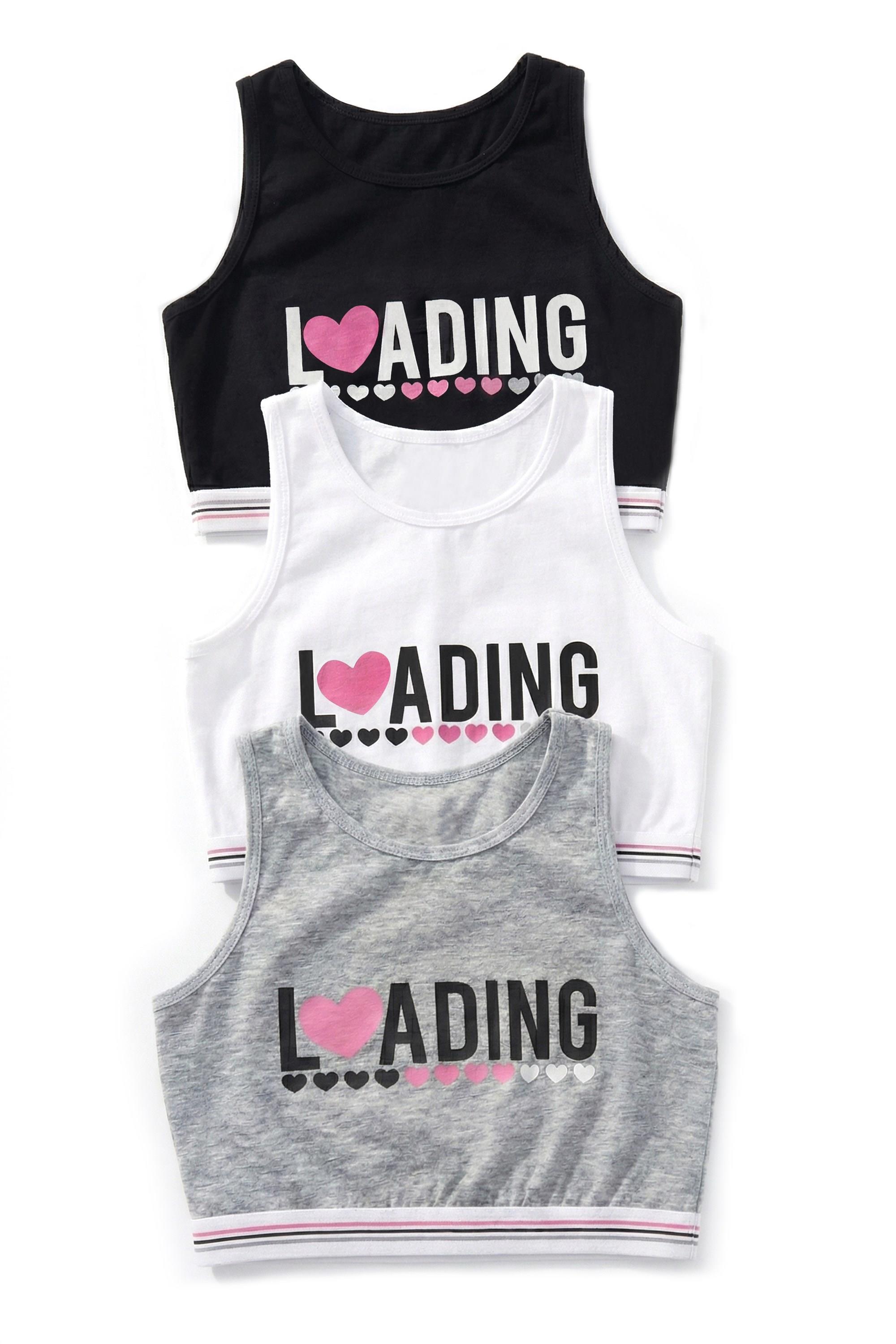 Öts Kız Çocuk Büstiyer 3'lü Kalın Askılı Pamuklu Yarım Atlet Alıştırma Sütyeni (%96 Pamuk %4 Elastan