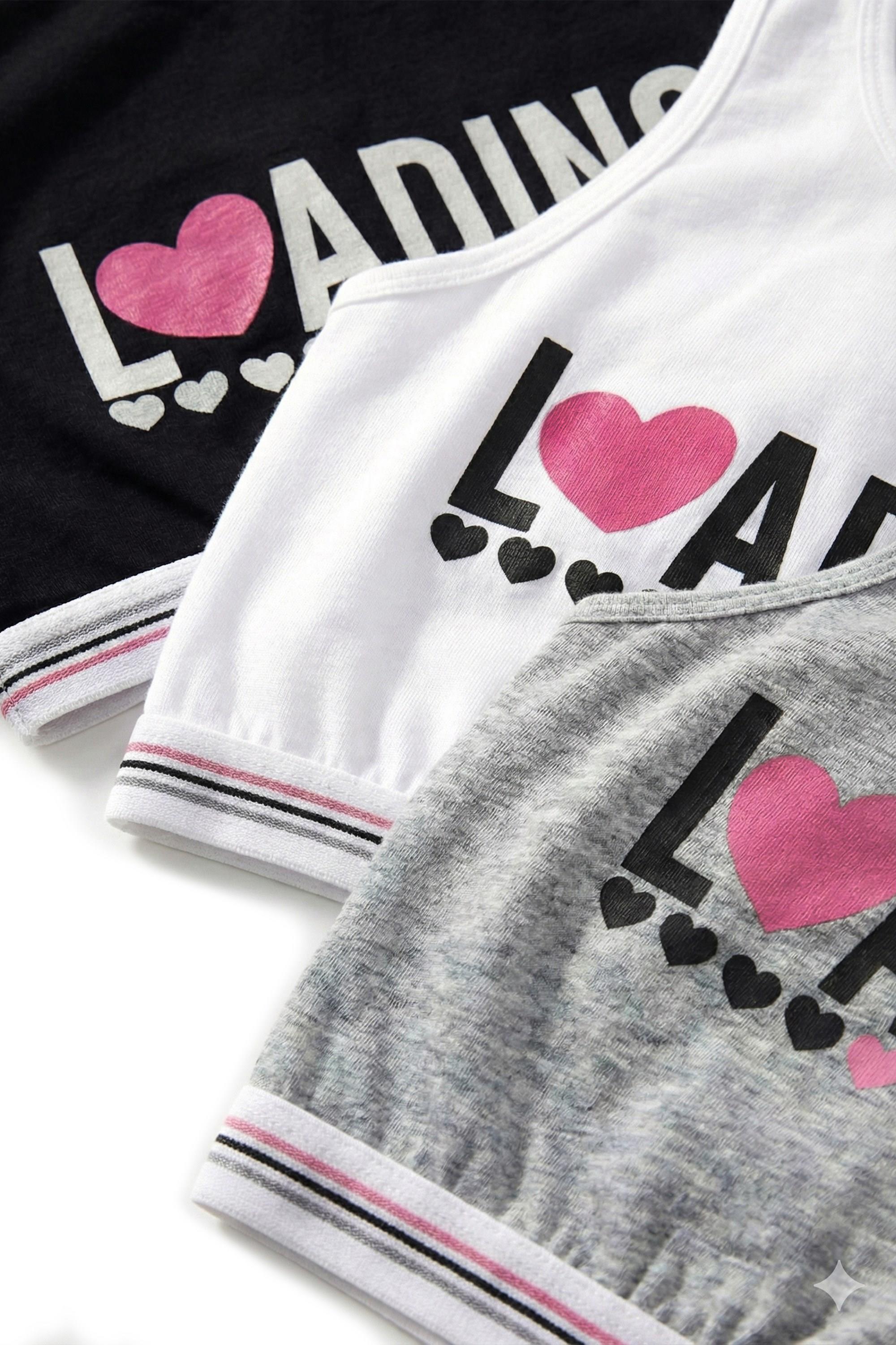 Öts Kız Çocuk Büstiyer 3'lü Kalın Askılı Pamuklu Yarım Atlet Alıştırma Sütyeni (%96 Pamuk %4 Elastan