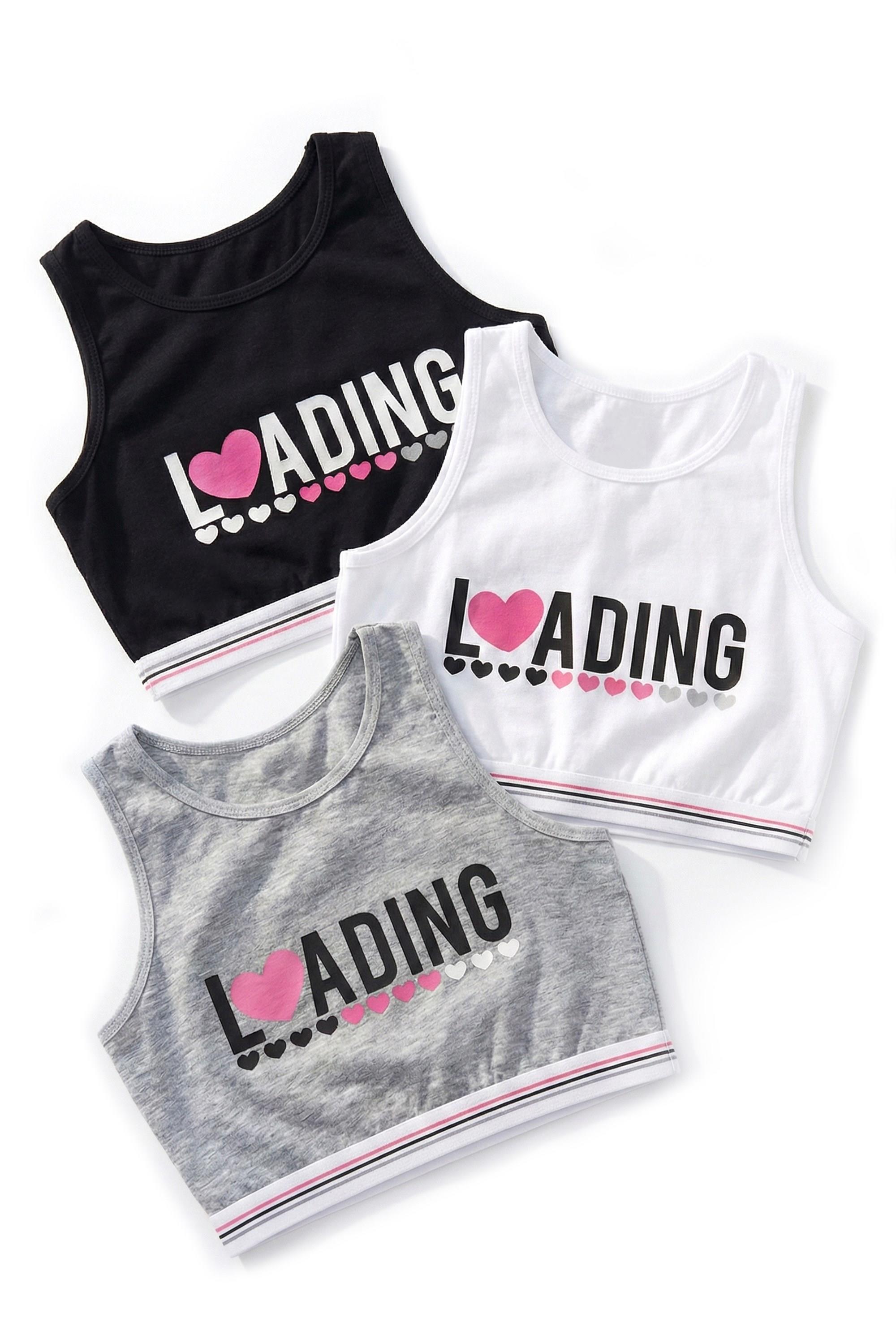 Öts Kız Çocuk Büstiyer 3'lü Kalın Askılı Pamuklu Yarım Atlet Alıştırma Sütyeni (%96 Pamuk %4 Elastan