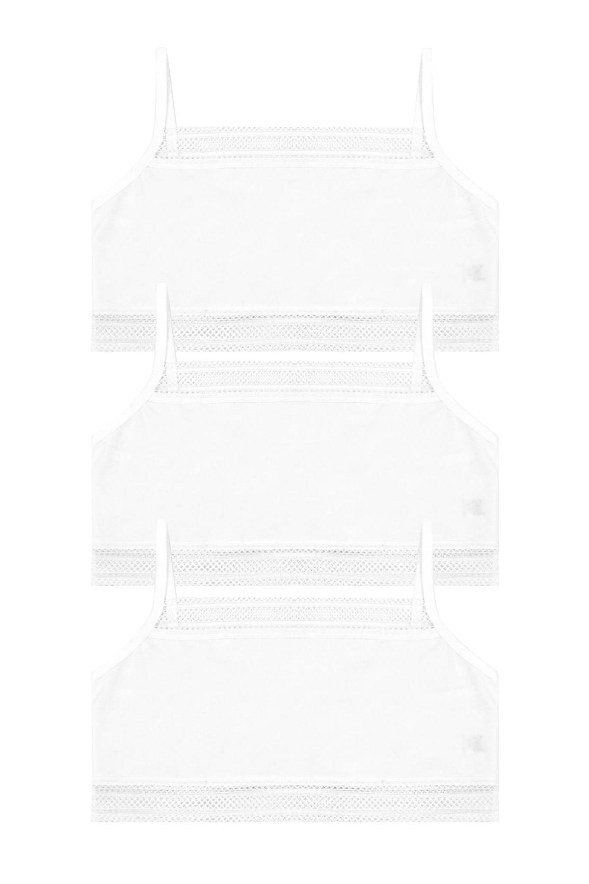 Öts Kız Çocuk Büstiyer 3'lü Pedsiz (%96 Pamuk - %4 Elastan)