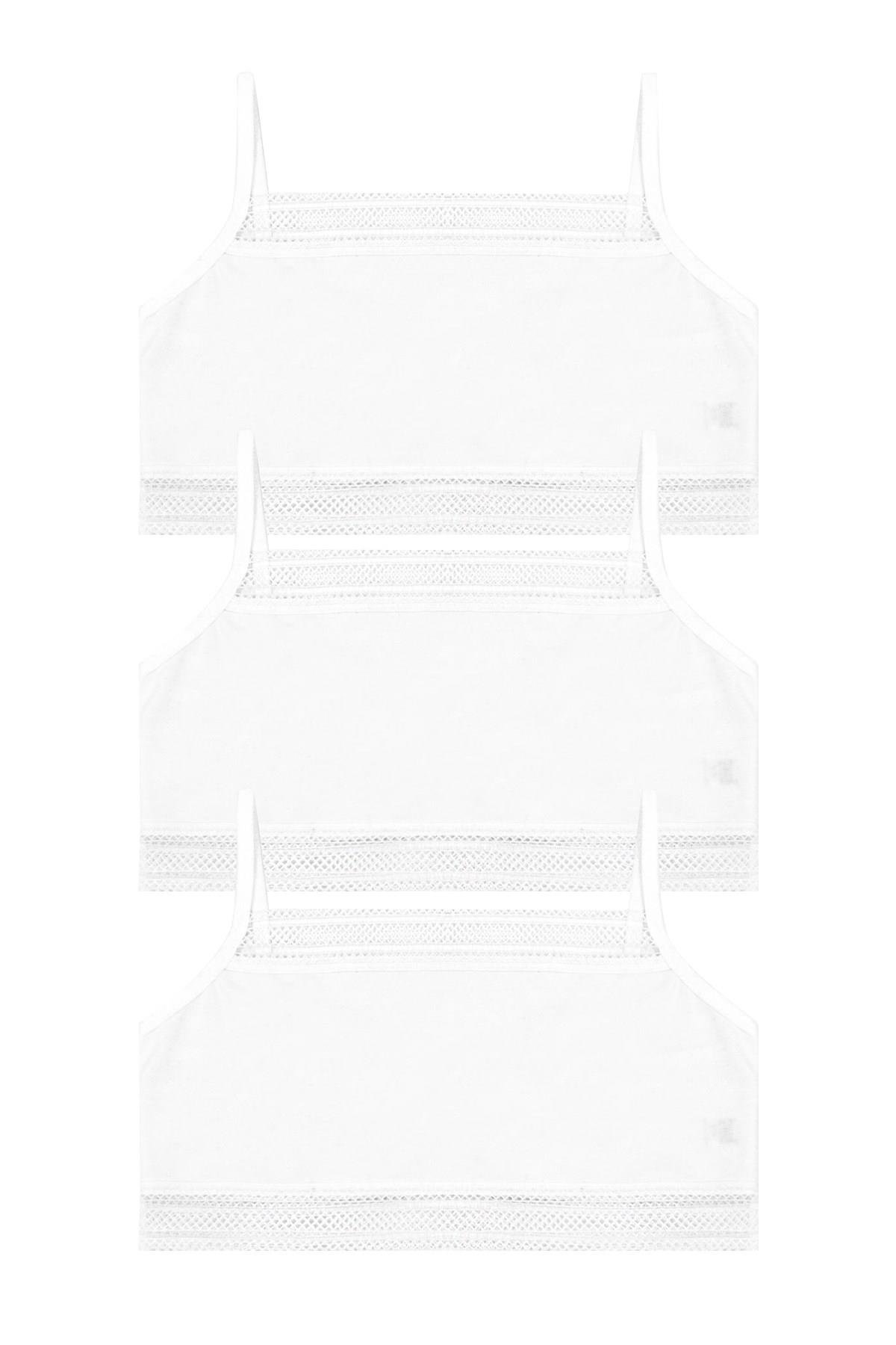 Öts Kız Çocuk Büstiyer 3'lü Pedsiz (%96 Pamuk - %4 Elastan)