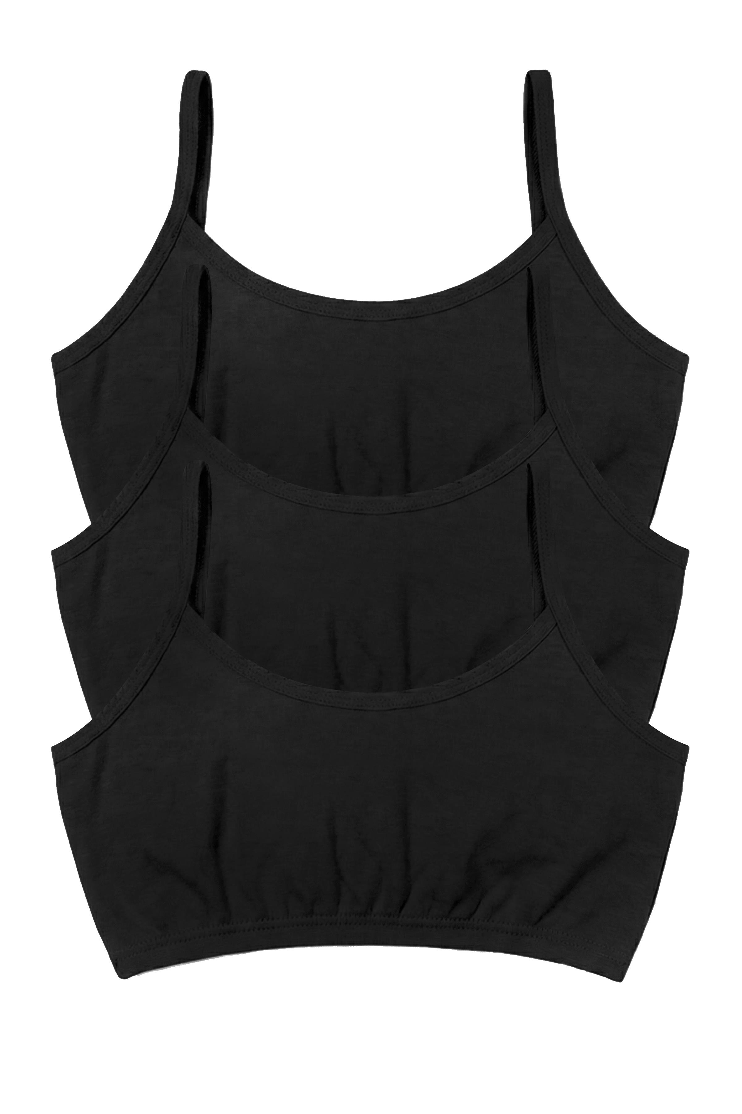 Öts Kız Çocuk Büstiyer 3'lü Pedsiz İp Askılı (%96 Pamuk - %4 Elastan)