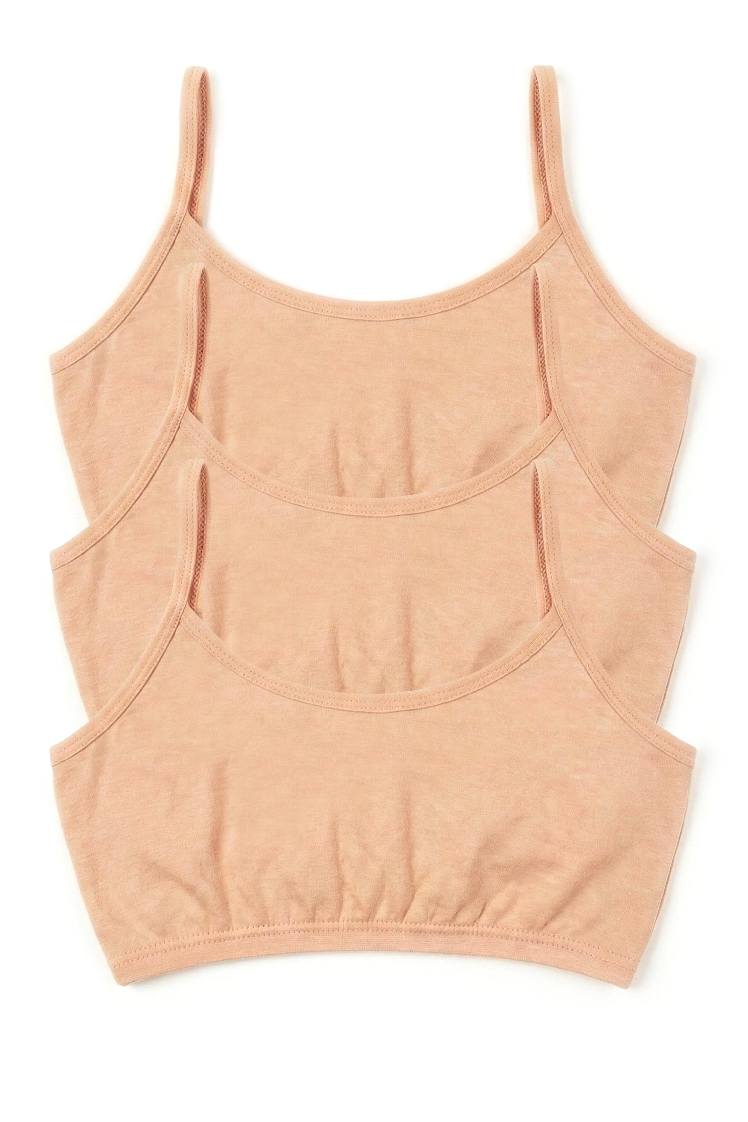 Öts Kız Çocuk Büstiyer 3'lü Pedsiz İp Askılı (%96 Pamuk - %4 Elastan)