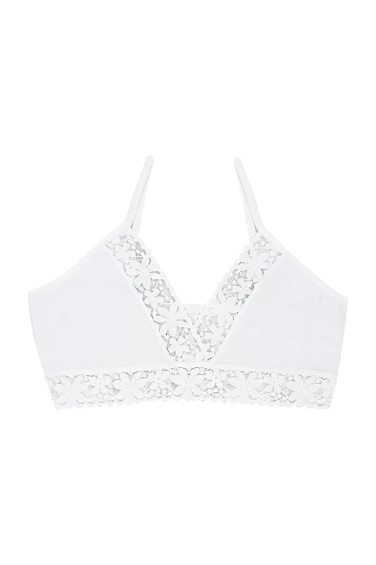 Öts Kız Çocuk Büstiyer 3'lü Pedsiz V Yaka (%96 Pamuk - %4 Elastan)