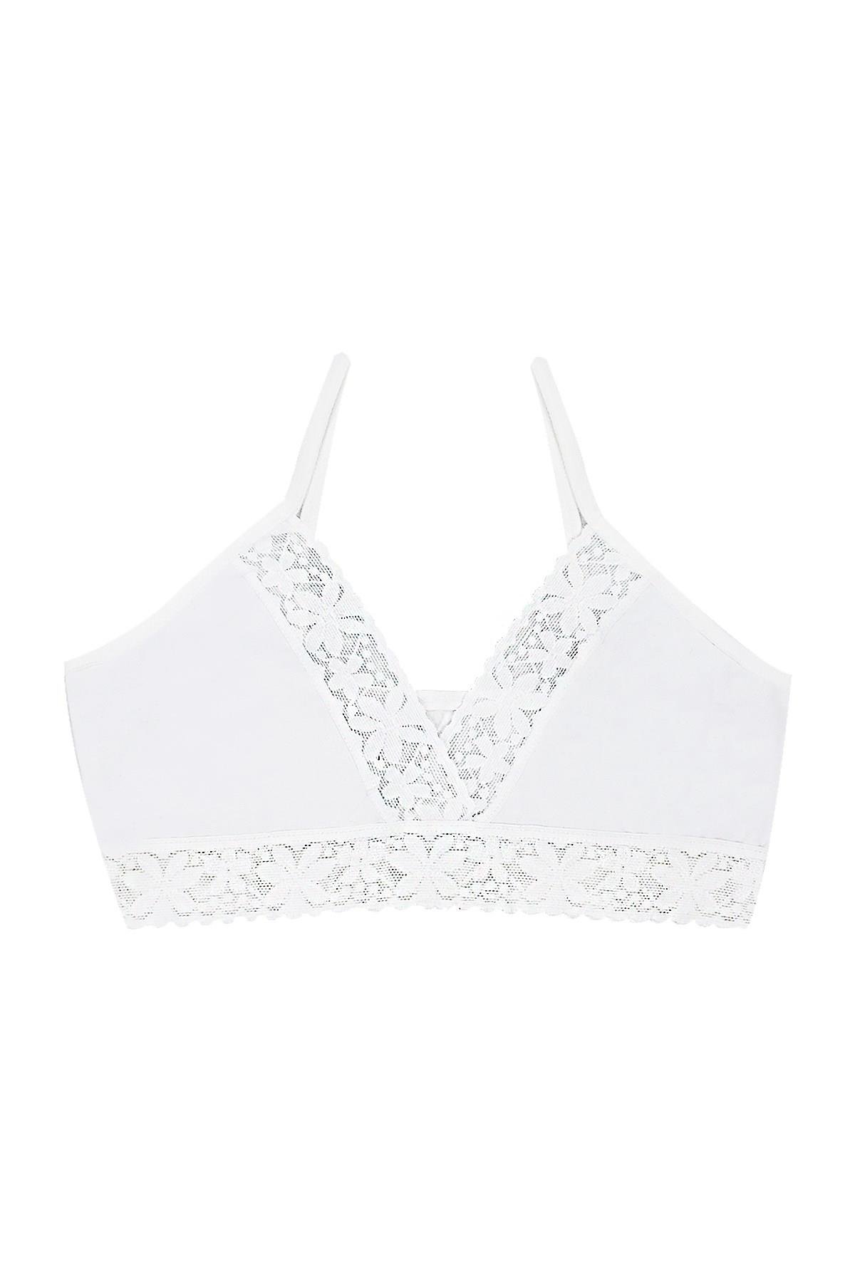 Öts Kız Çocuk Büstiyer 3'lü Pedsiz V Yaka (%96 Pamuk - %4 Elastan)