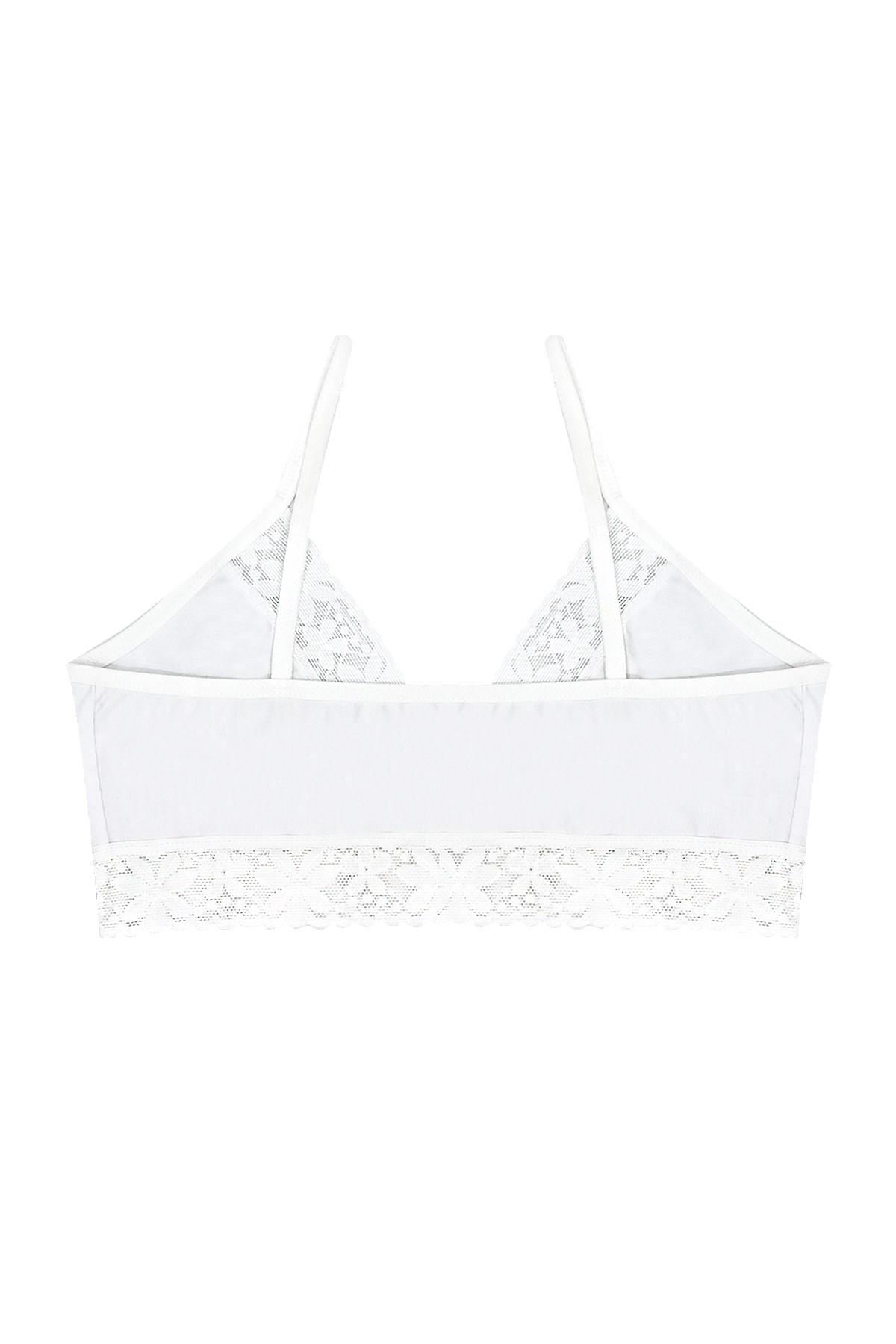 Öts Kız Çocuk Büstiyer 3'lü Pedsiz V Yaka (%96 Pamuk - %4 Elastan)