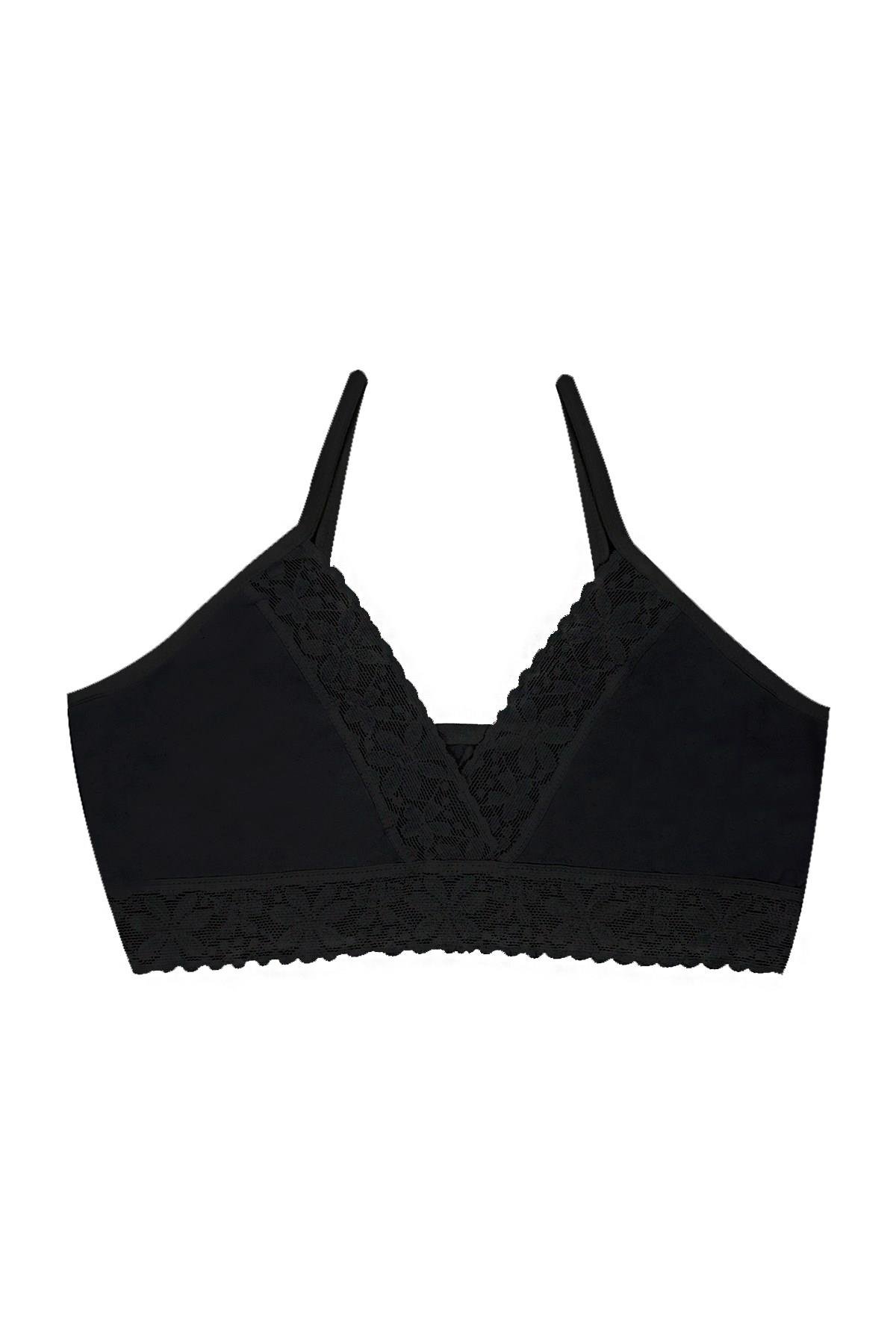 Öts Kız Çocuk Büstiyer 3'lü Pedsiz V Yaka (%96 Pamuk - %4 Elastan)