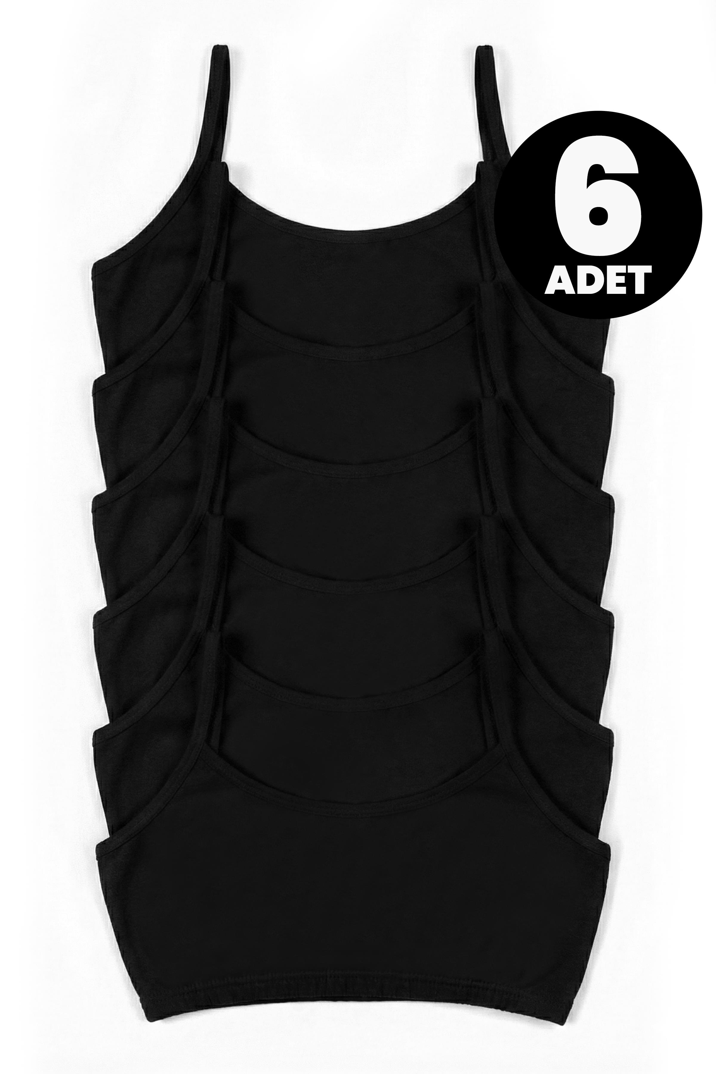 Öts Kız Çocuk Büstiyer 6'lı Pedsiz İp Askılı (%96 Pamuk - %4 Elastan)