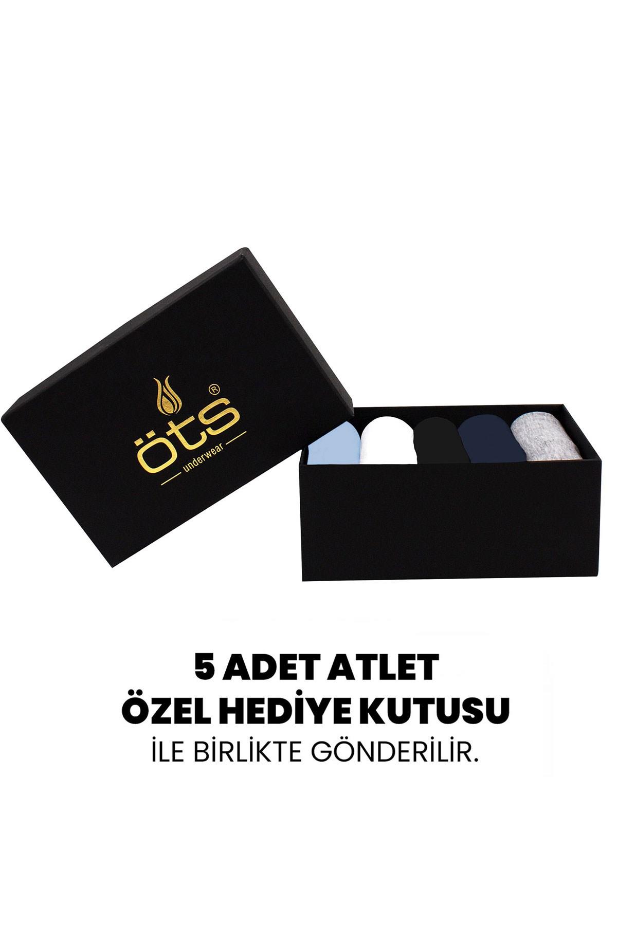 Öts Premium 5’li Erkek Çocuk Atlet - Hediye Kutulu %100 Pamuk, Rahat Kalıp, Etiketsiz Çocuk İç Giyim