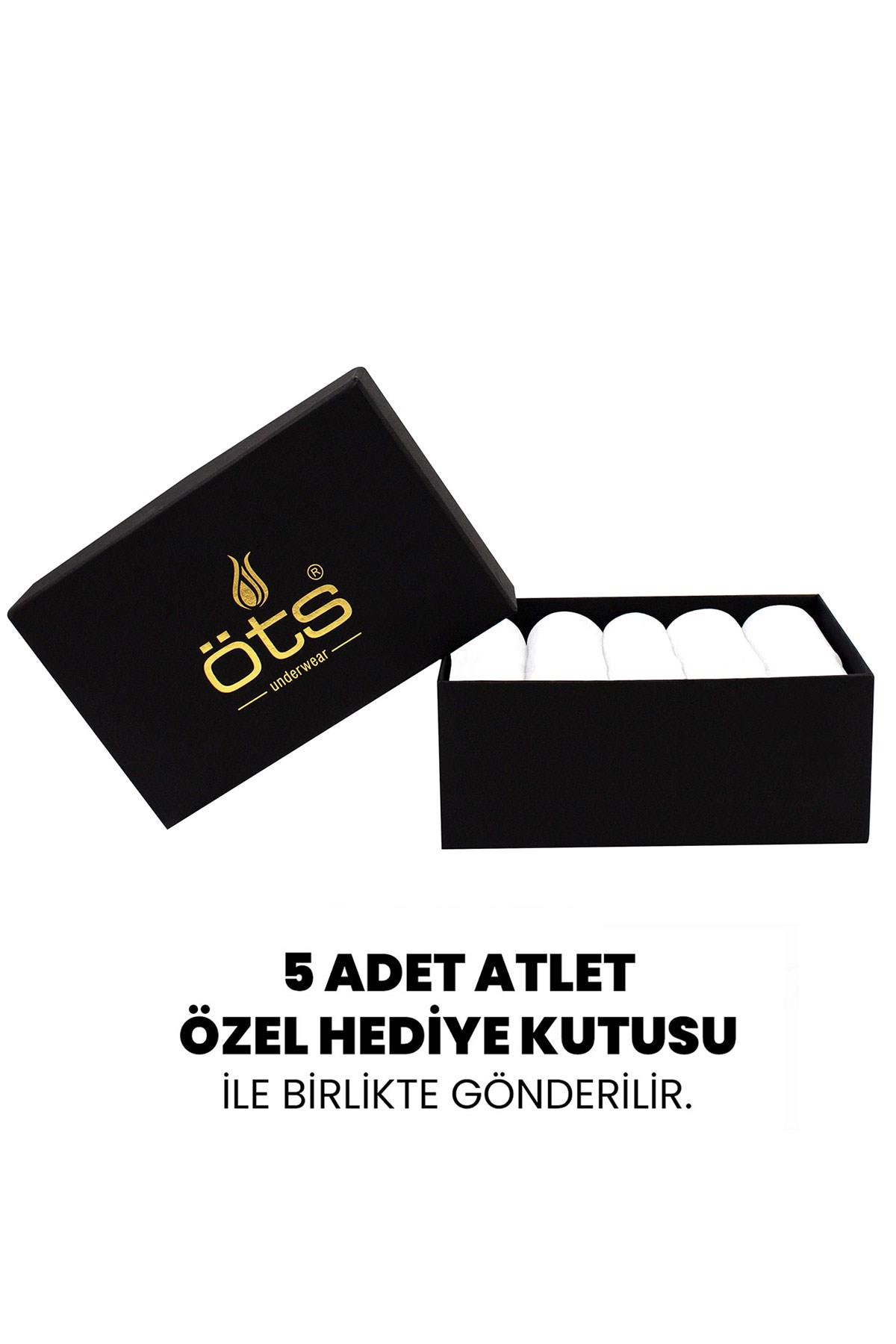 Öts Premium 5’li Erkek Çocuk Atlet - Hediye Kutulu %100 Pamuk, Rahat Kalıp, Etiketsiz Çocuk İç Giyim