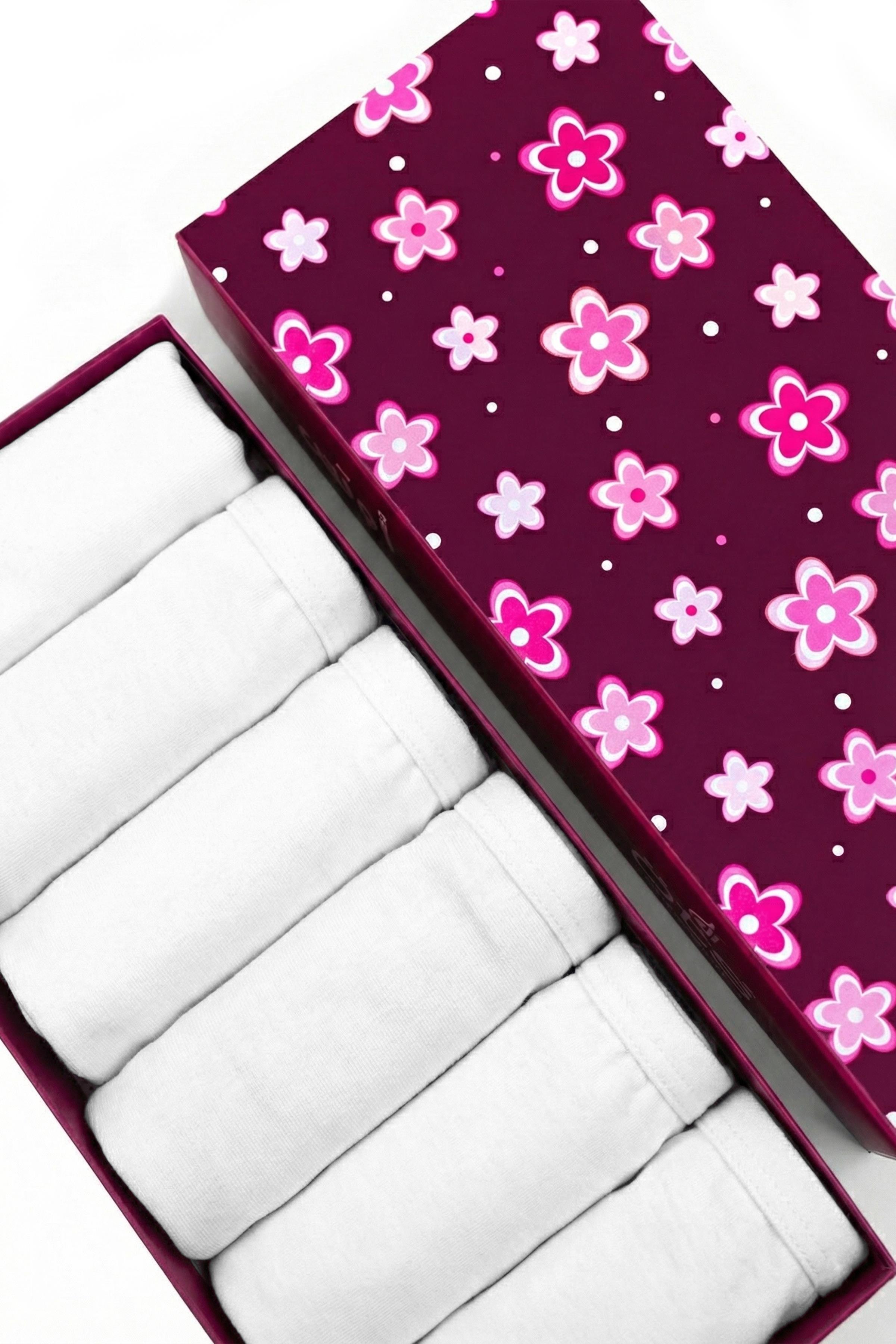 Öts Premium 6'lı Kız Çocuk Alıştırma Sütyen -Hediye Kutulu, Pamuklu Kumaş, Esnek, Etiketsiz Bustiyer