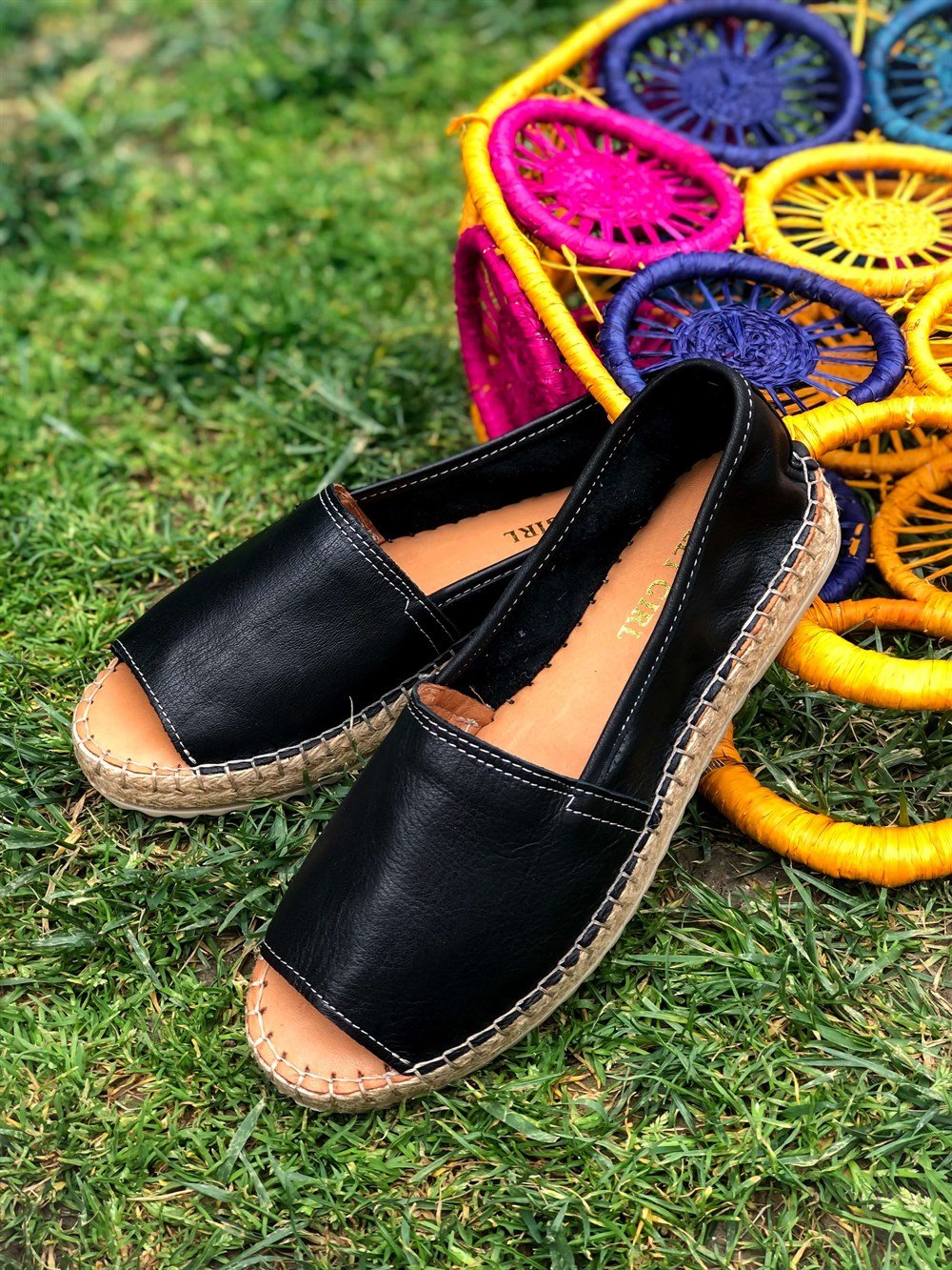 Adelia Model Önü Açık Espadril Siyah