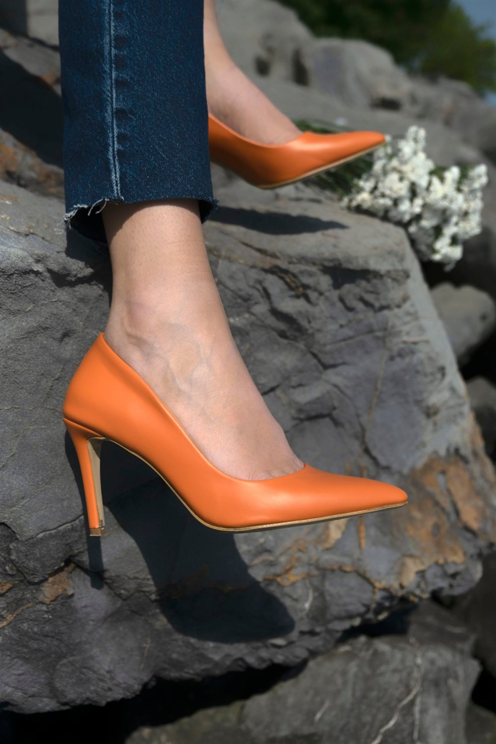 Venüs Model Klasik Stiletto Turuncu