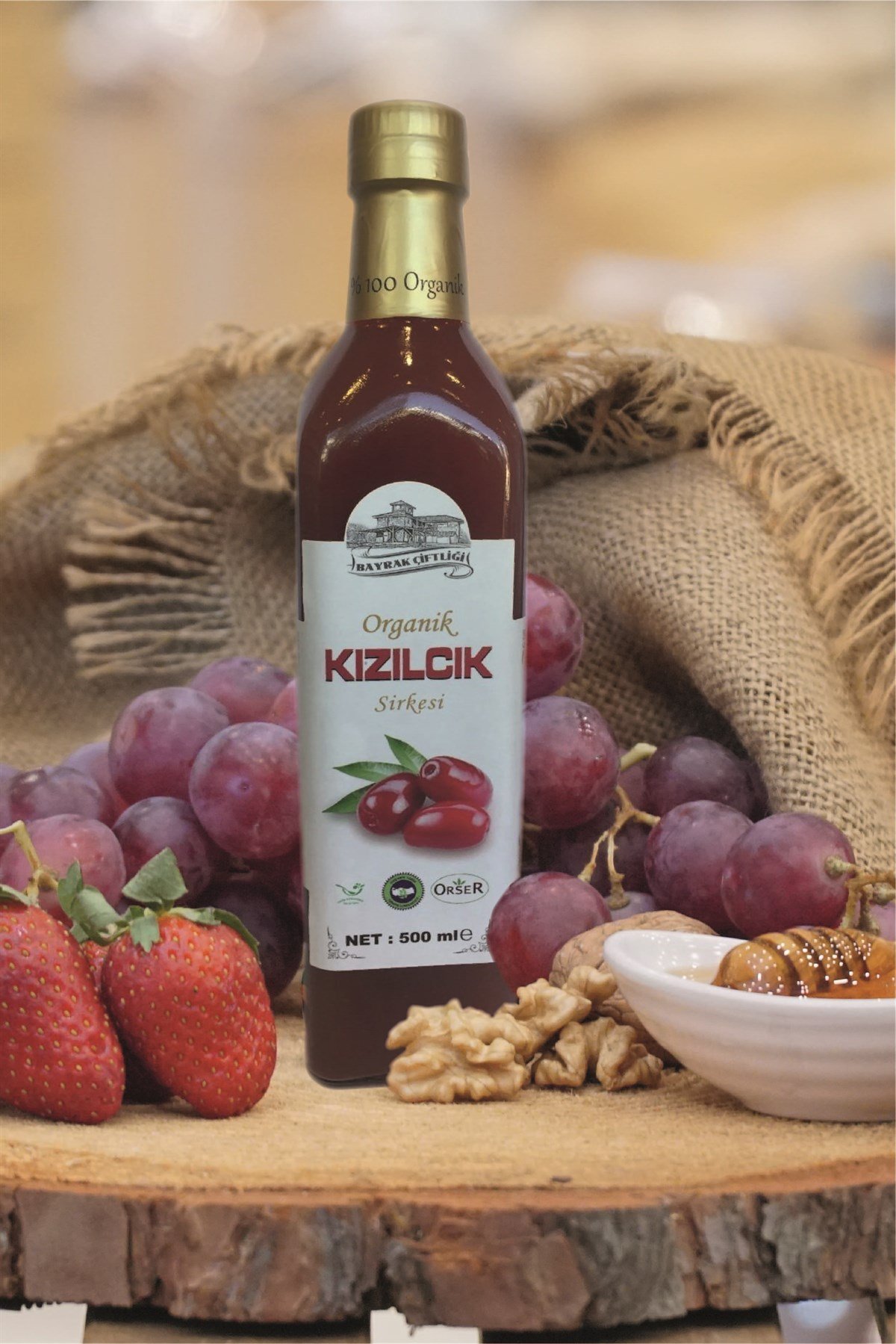 Organik Kızılcık Sirkesi BayrakÇiftliği
