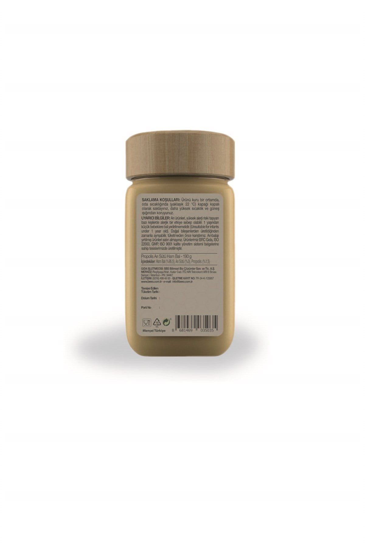 Propolis Arı Sütü Ham Bal Karışım Bee'O