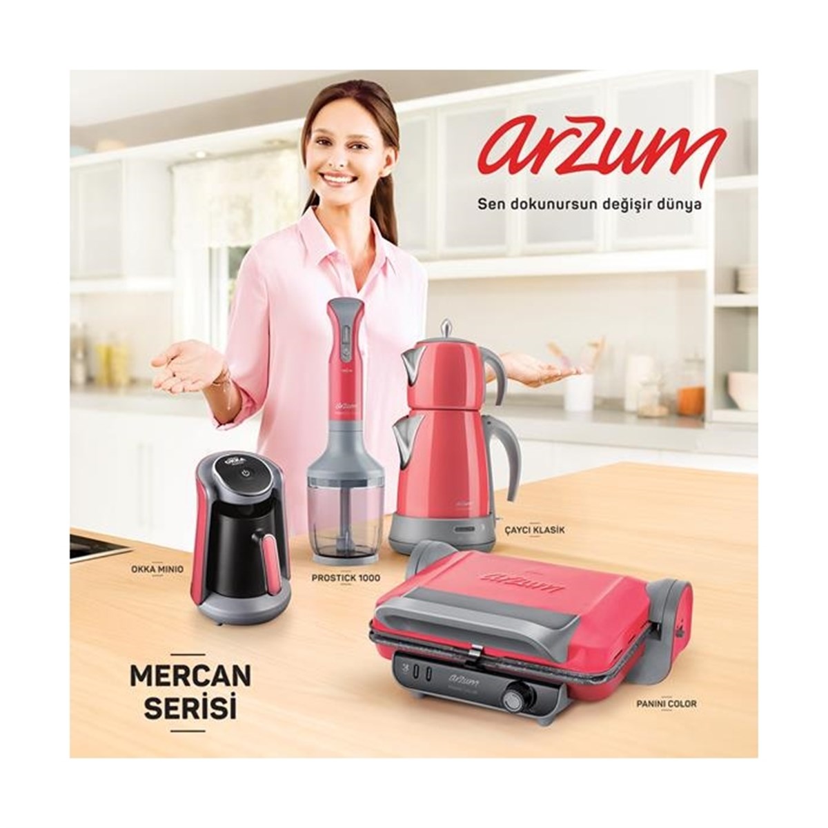 ARZUM AR 9003 KÜÇÜK EV ALETLERİ SETİ MERCAN 