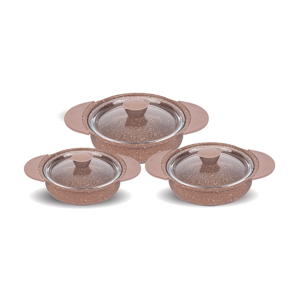 FMS GRANİT OMLET SET SİLİKON 5007 BAKIR