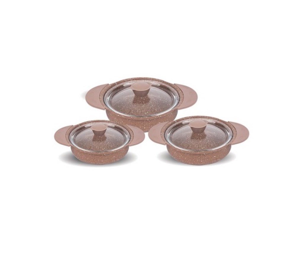 FMS GRANİT OMLET SET SİLİKON 5007 KAHVERENGİ