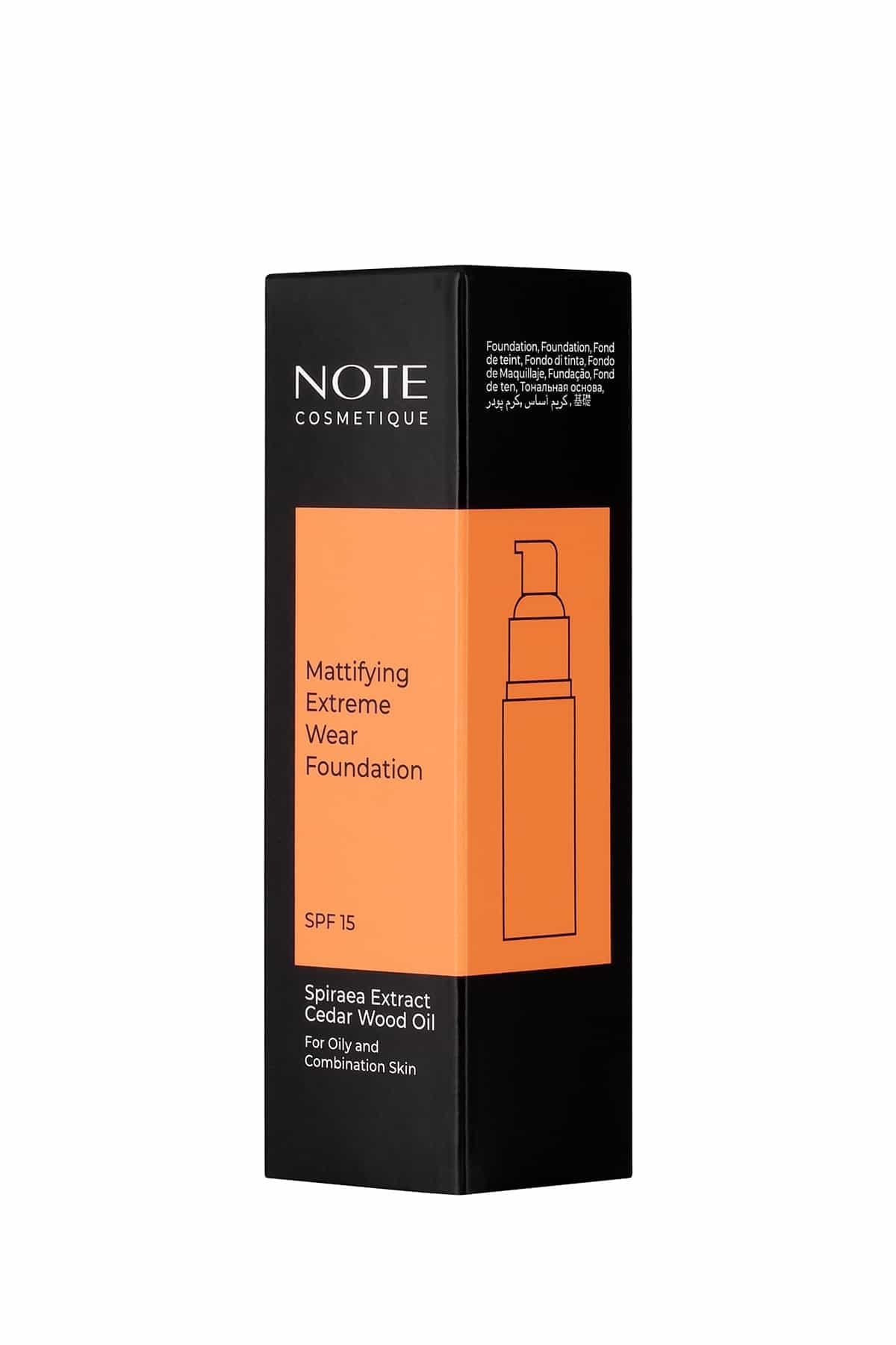 Note Mattifying Extreme Wear 125 Beige Ivory Mat Bitişli SPF 15 Kapatıcı Fondöten-007.2214