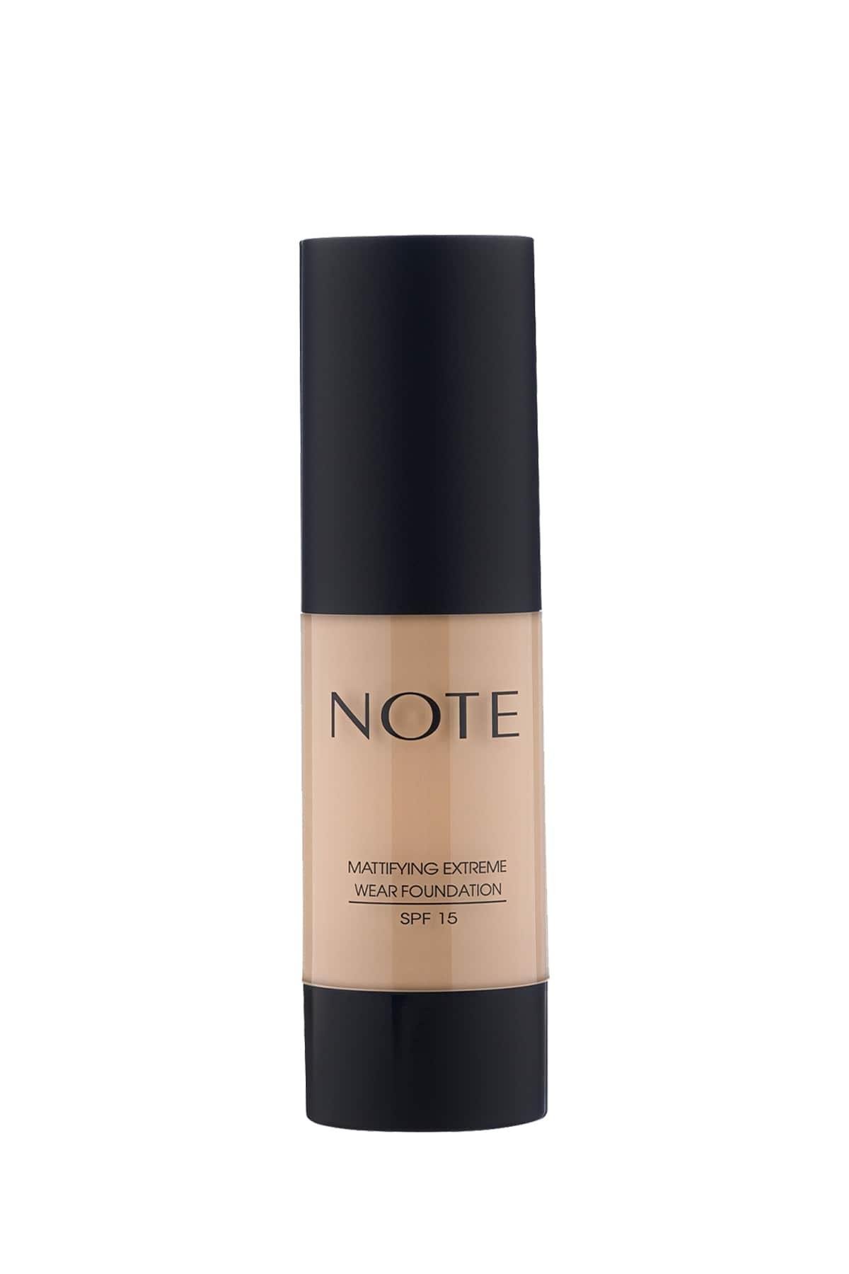 Note Mattifying Extreme Wear 01 Beige Mat Bitişli SPF 15 Kapatıcı Fondöten-007.2187
