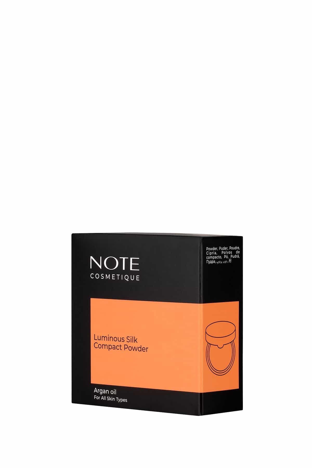 Note Luminous Silk Compact Powder 01 Beige Mat Bitişli Toz Yüz Pudrası Beige-007.1031