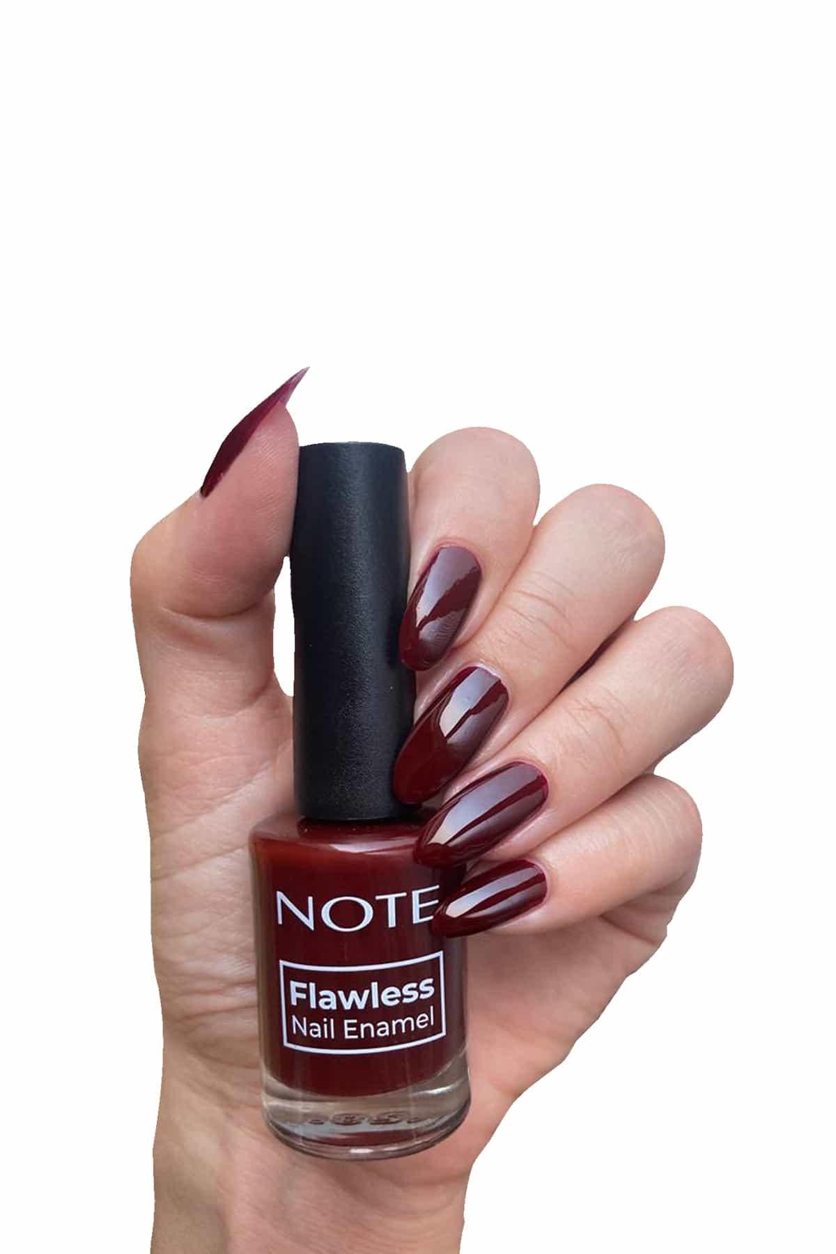 Note Nail Flawless Oje 107 Burgundy - Kırmızı-007.2045